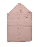 BABY SACK WITH DIAMOND PATTERN AND A HOOD 