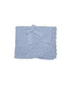 LIN SHAWL WITH DIAMOND PATTERN AND A RUFFLE 