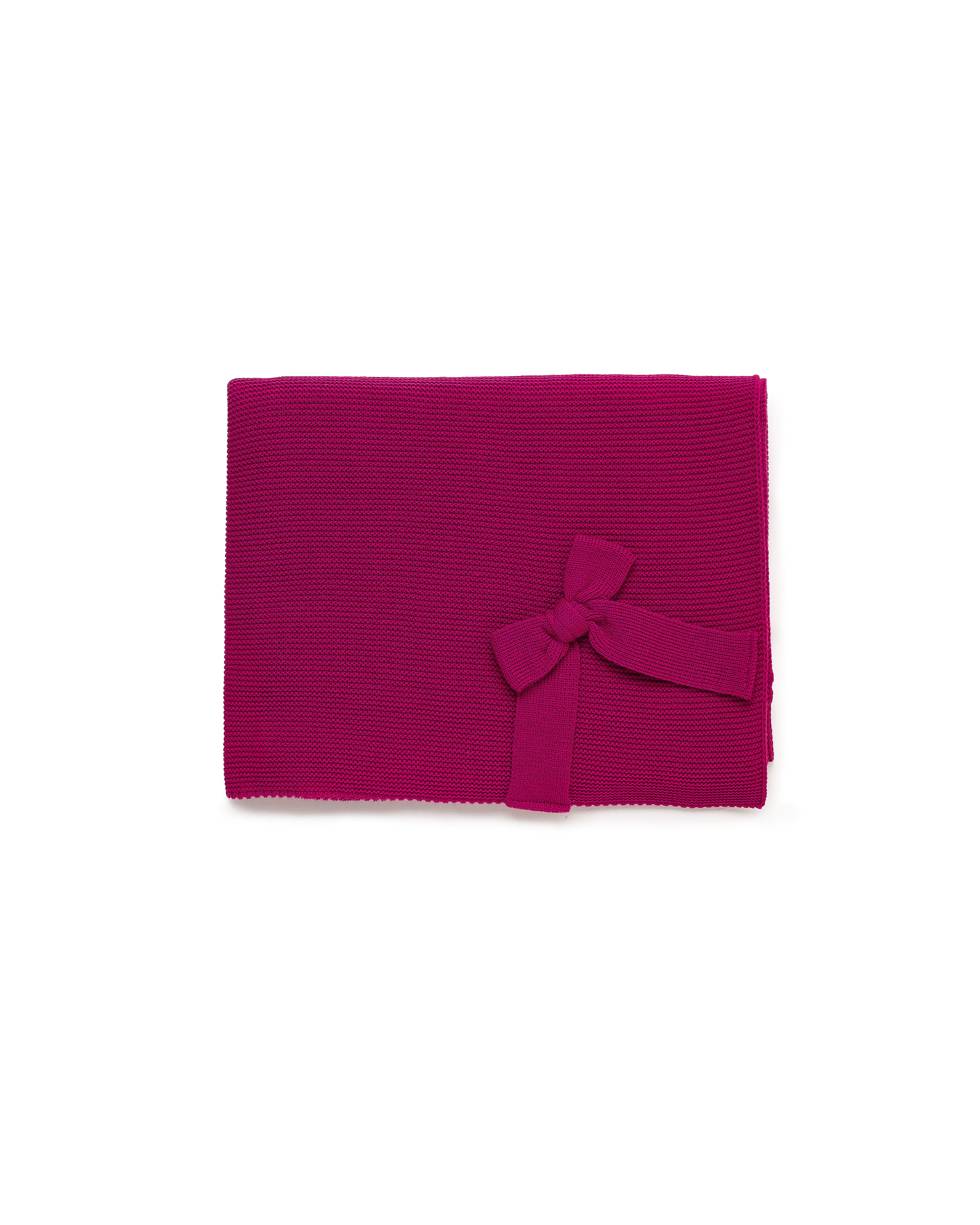 COPERTA IN MAGLIA CON FIOCCO