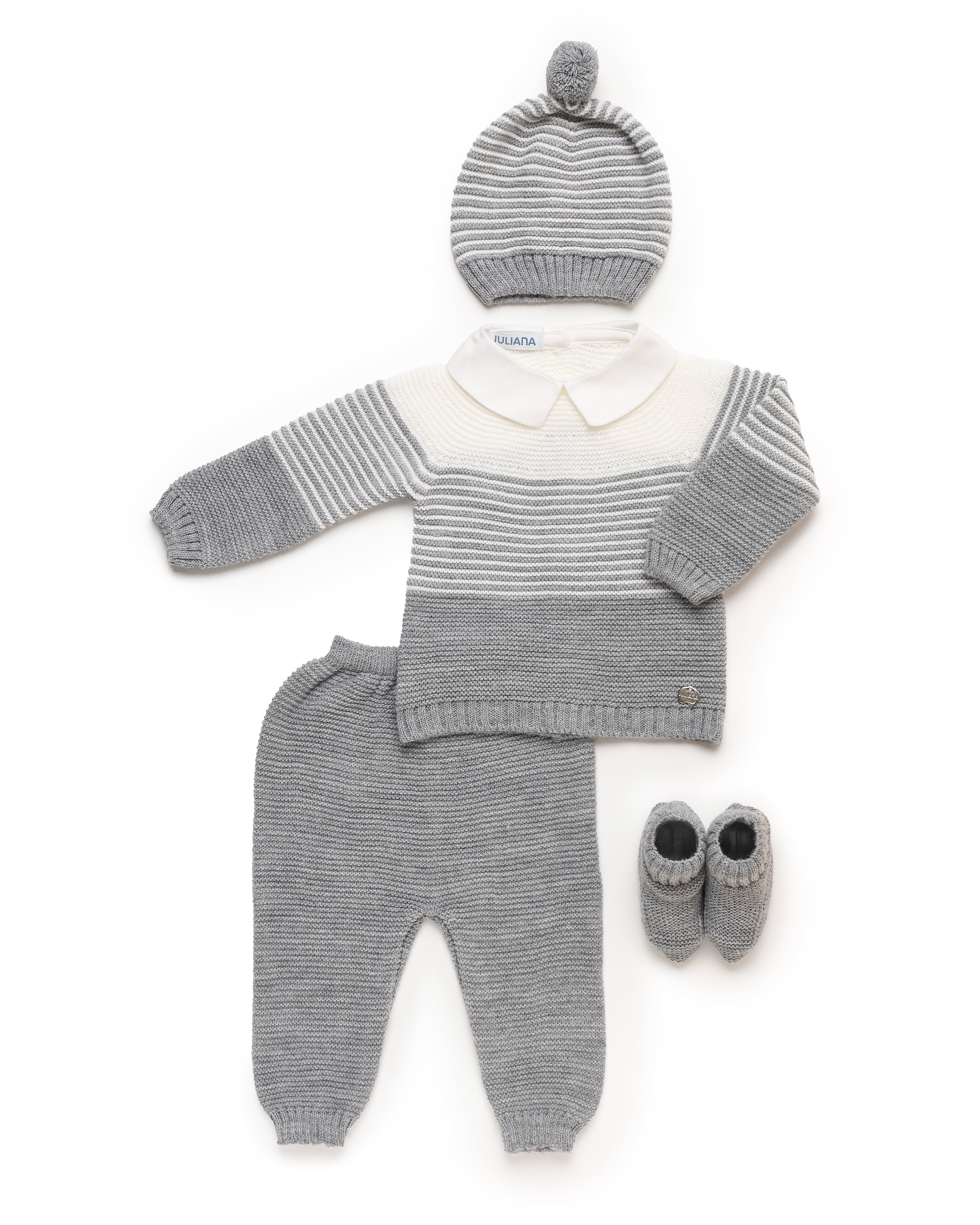 CONJUNTO 4.P RAYADO 2 COLORES BOTA