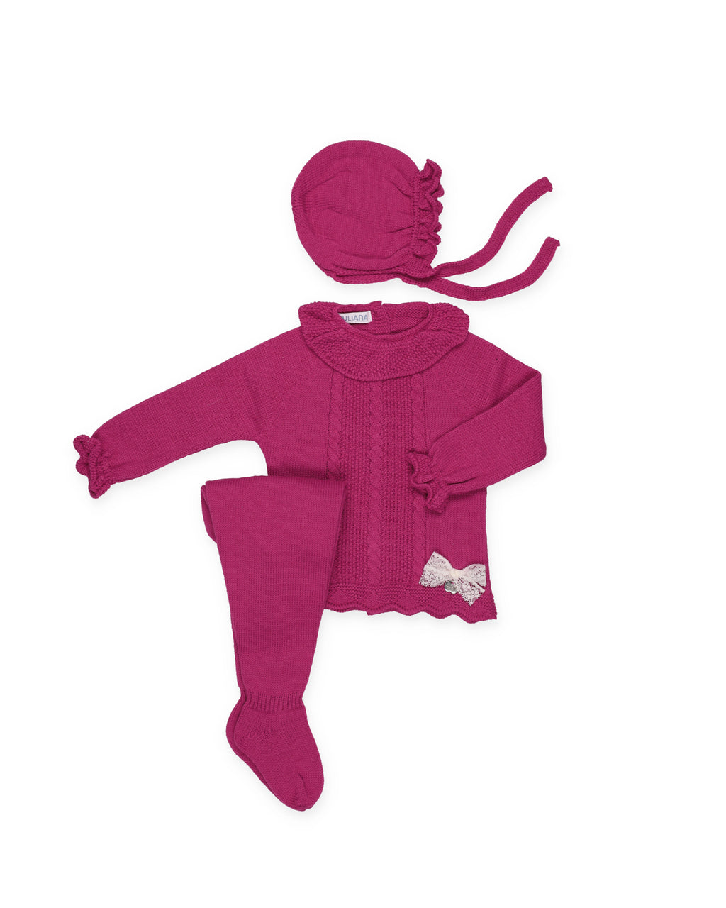 CONJUNTO 3.P TRENZAS VERTICALES