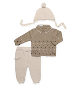 3-PIECE SET WITH EMBROIDED STARS AND TROUSERS 