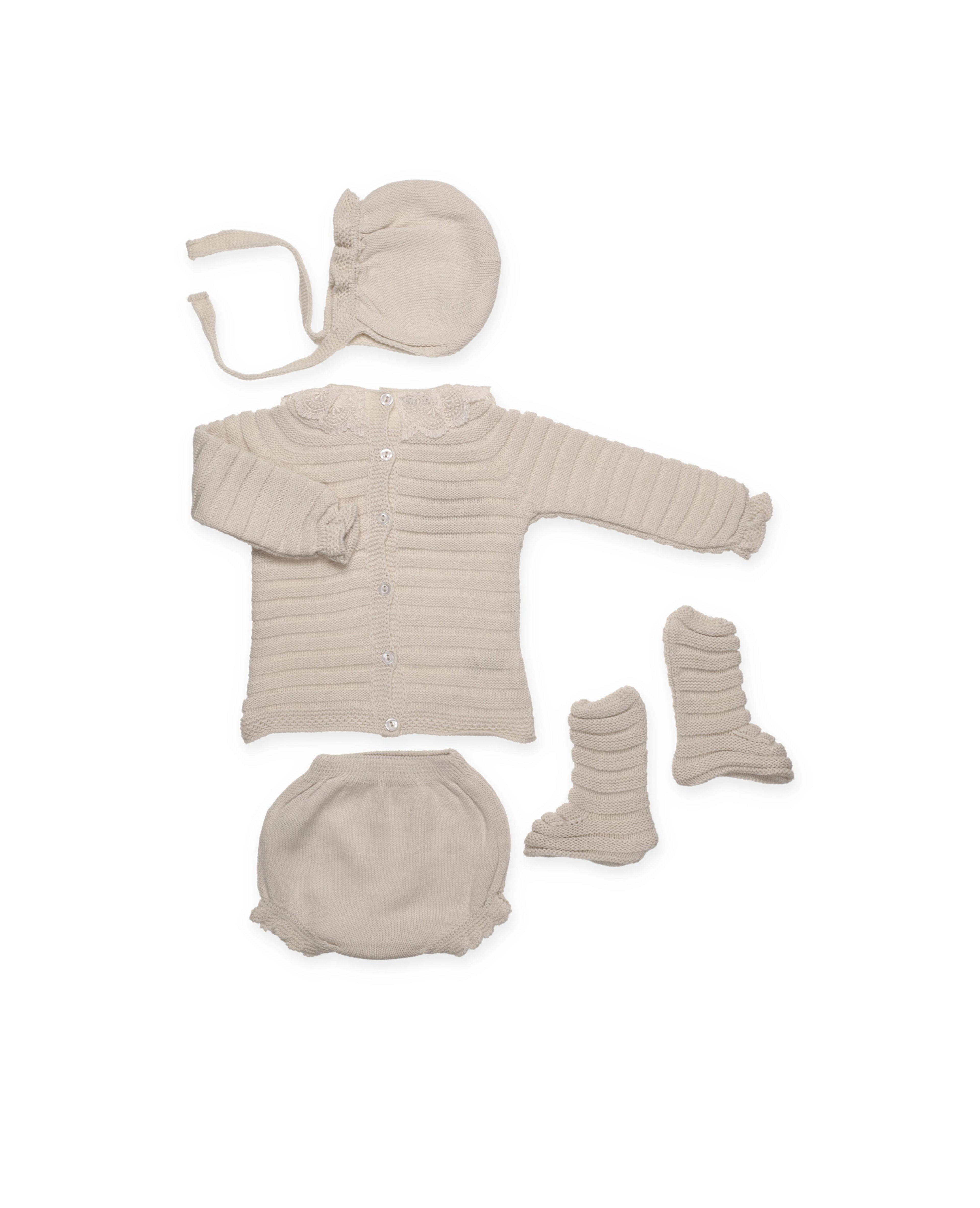 SET 4.P SLIP A RIGHE IN MAGLIA