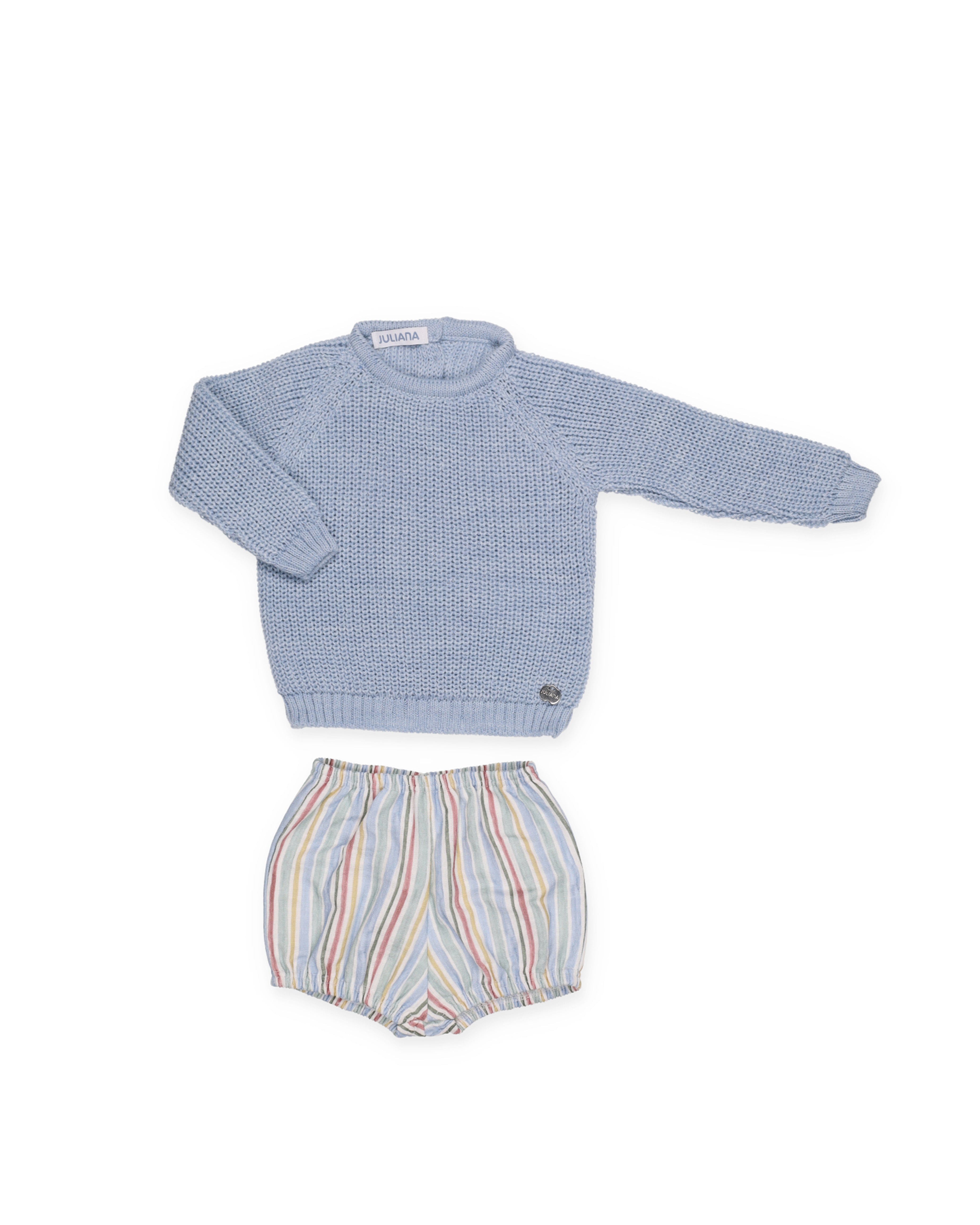 SET DI PANTALONI A RIGHE DI PERLE