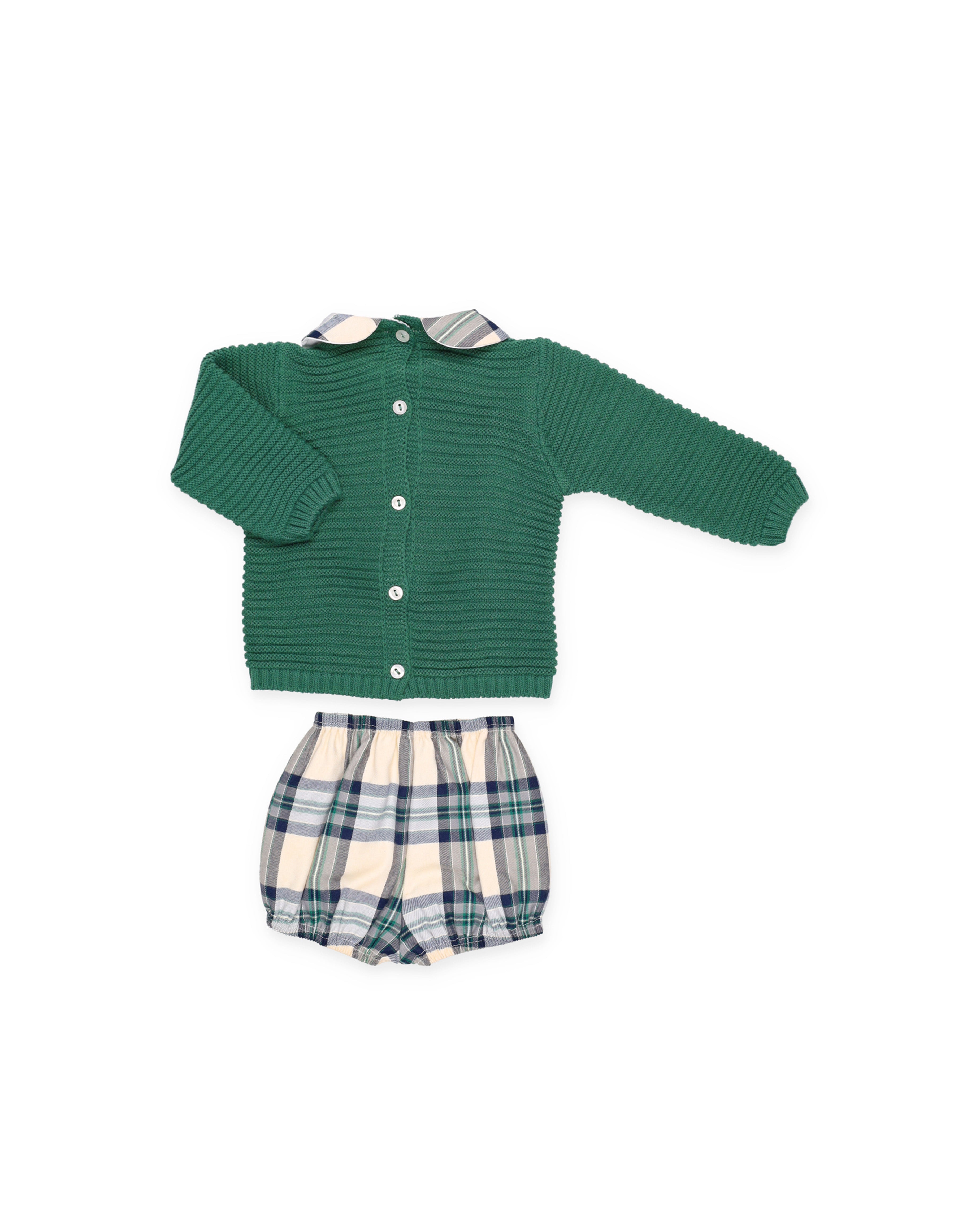 SET DI PANTALONI A SCACCHI CON ORSO