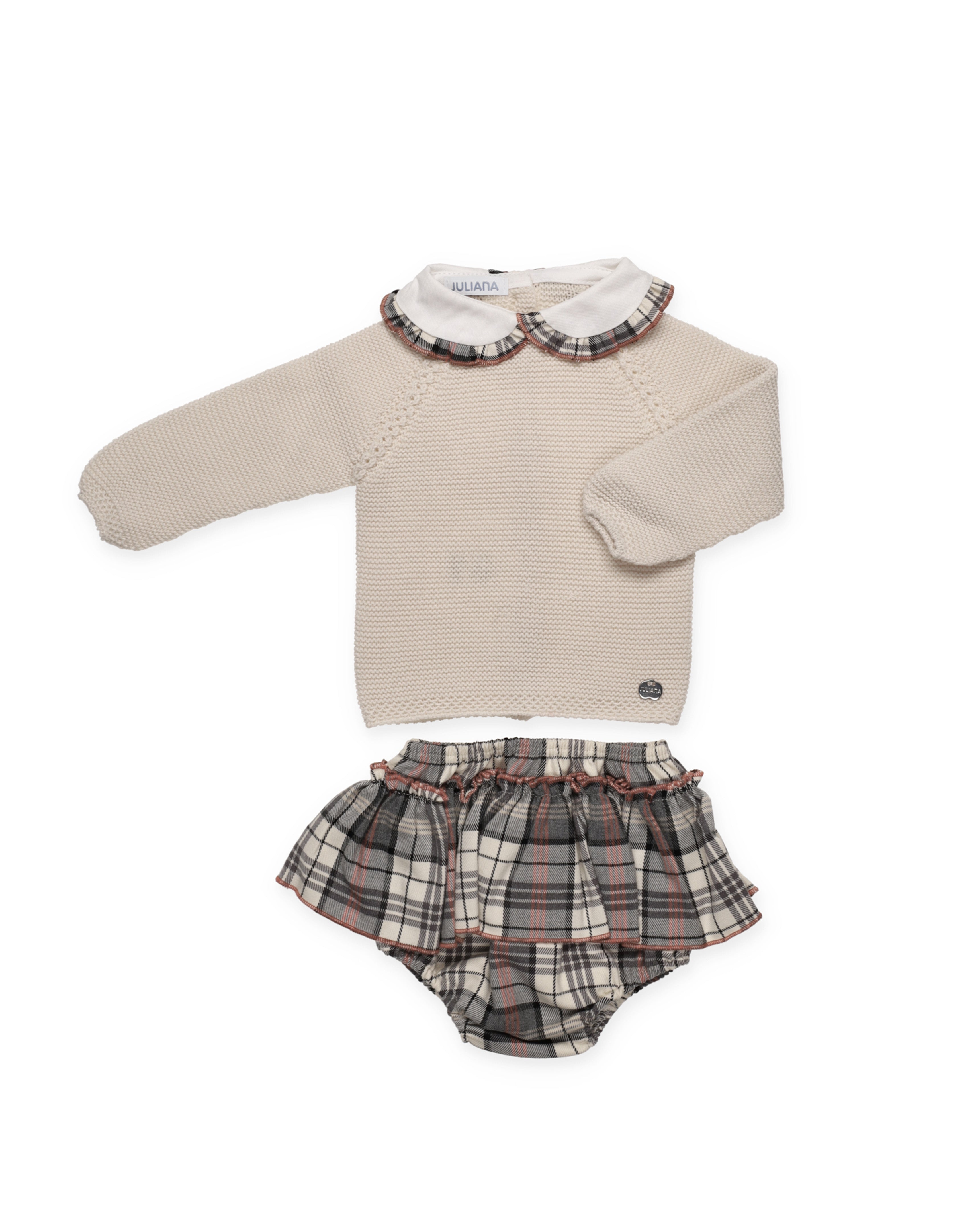 COMPLETO DI SLIP CON COLLO A VOLTE