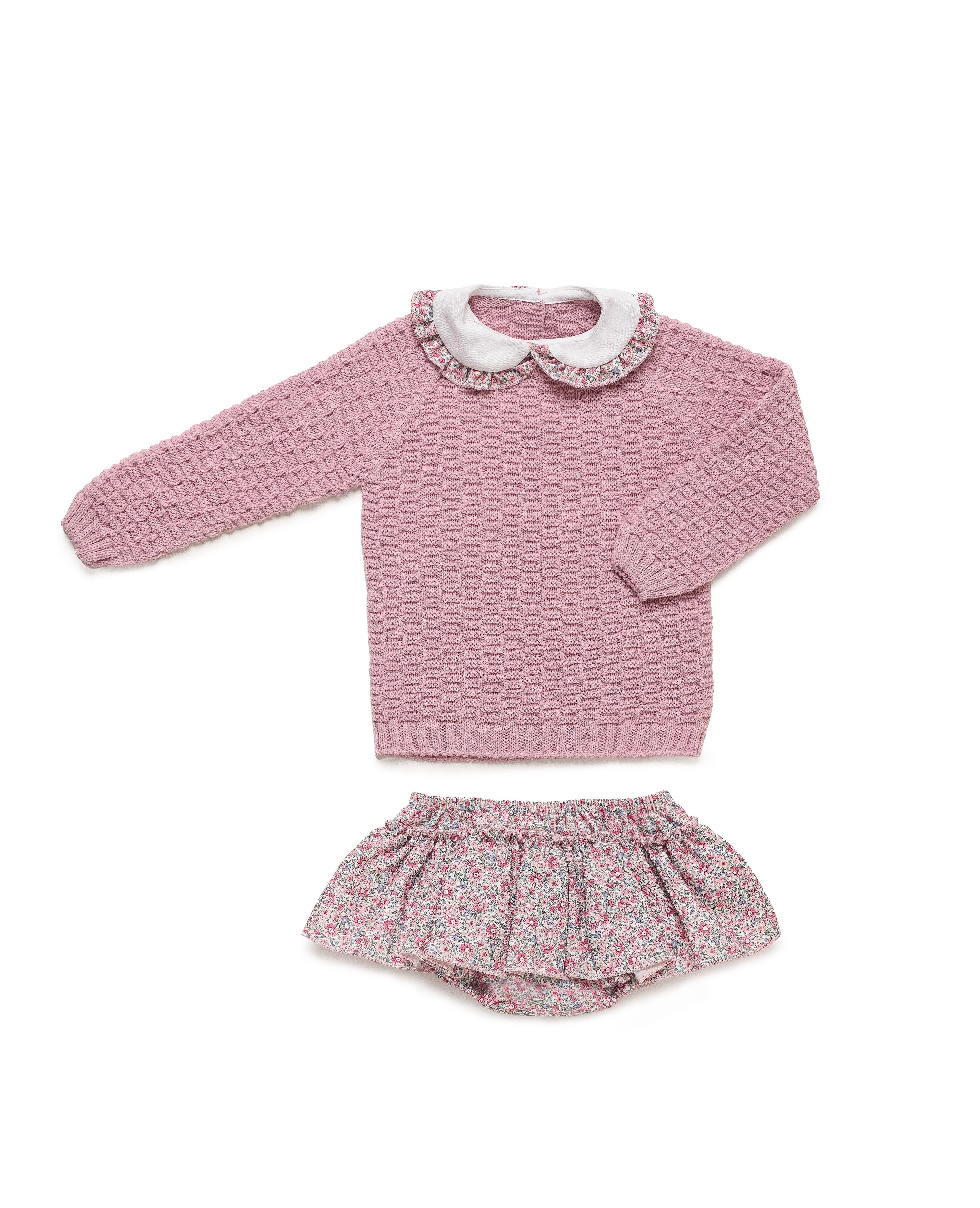 CONJUNTO BRAGA VOLANTE CUADRITOS