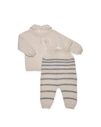 SALOPETTE IN MAGLIA A RIGHE CON JERSEY