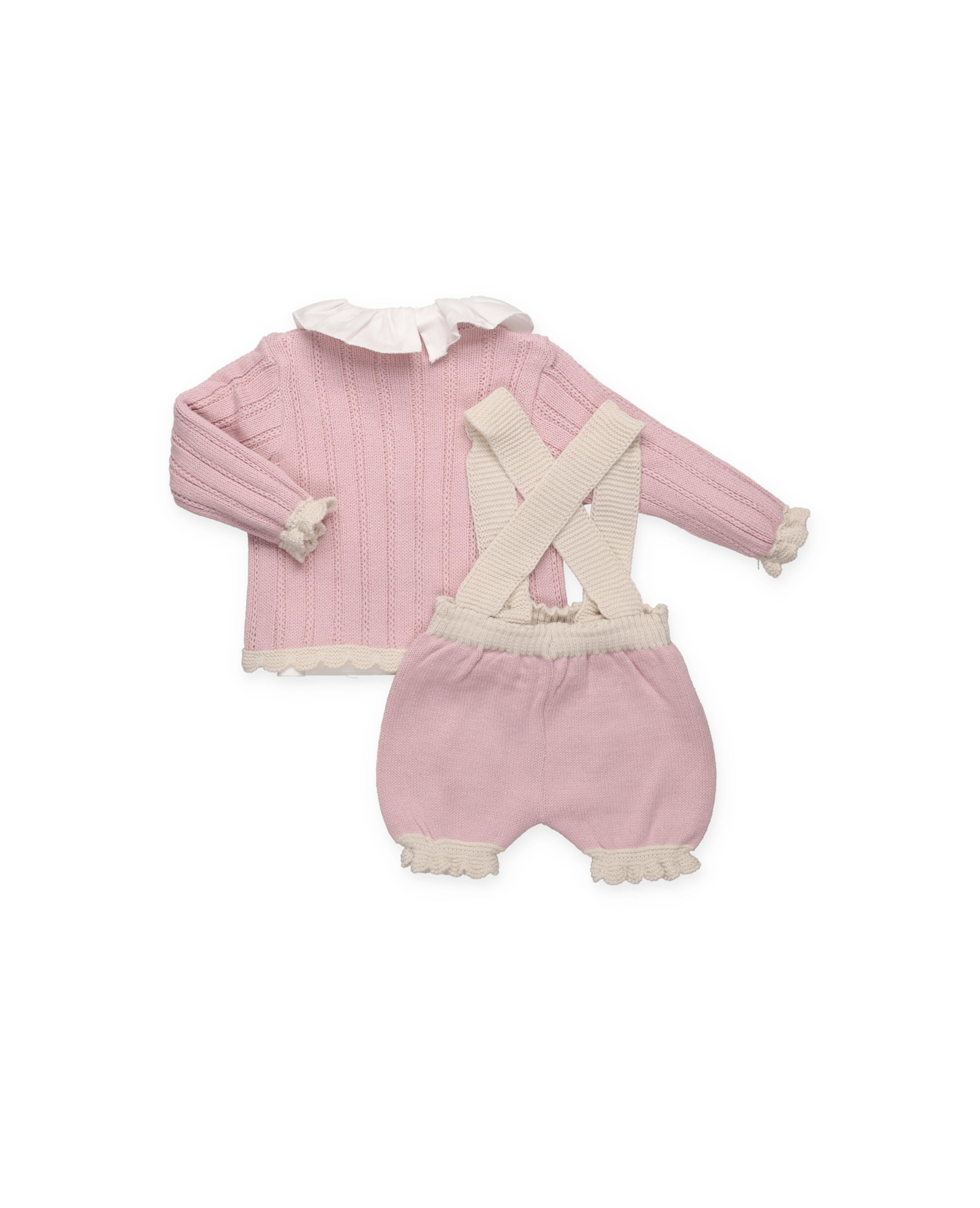 SALOPETTE IN MAGLIA CON GIACCA E CAMICIA