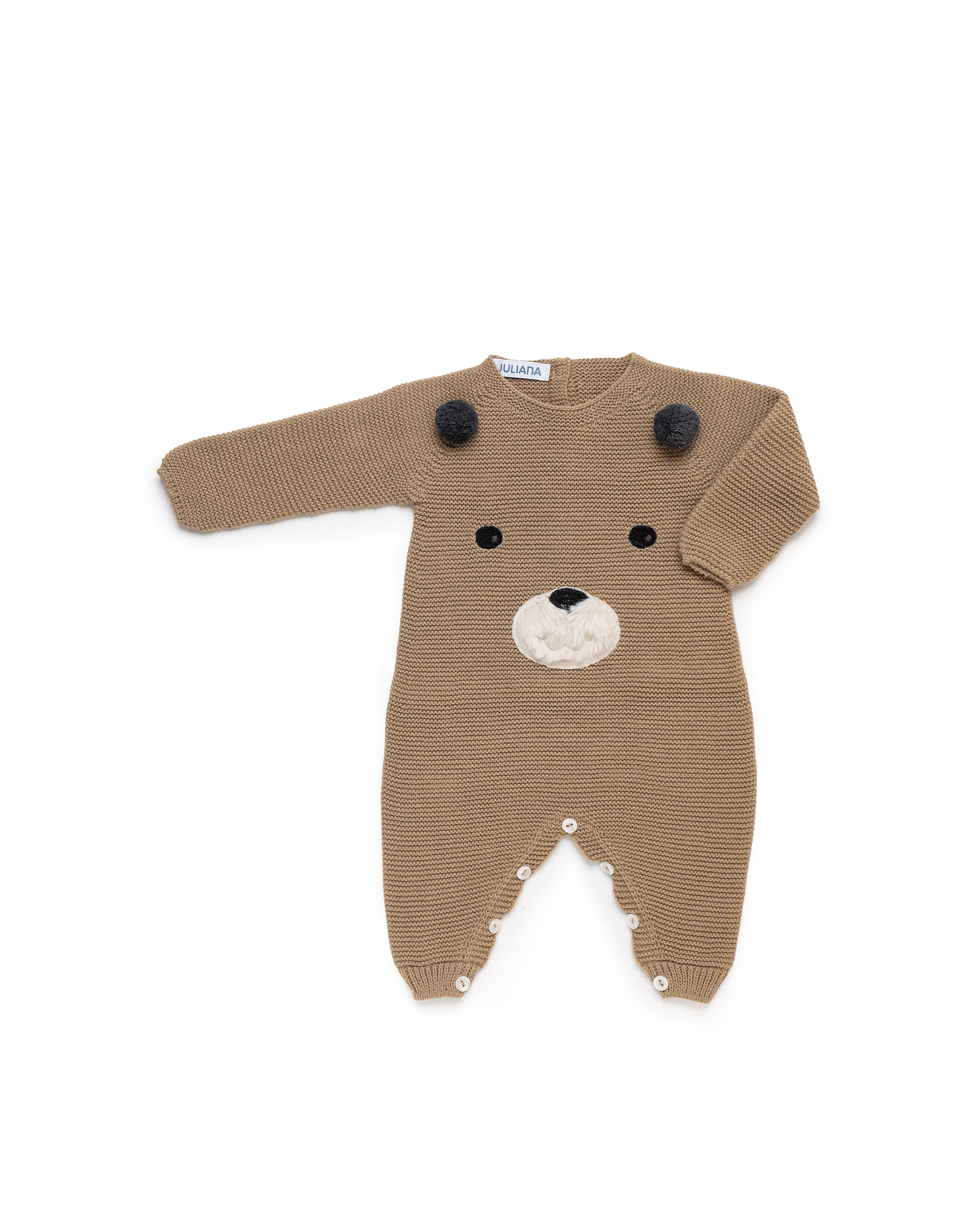 TUTINA CON FACCIA D'ORSO RICAMATA LIN