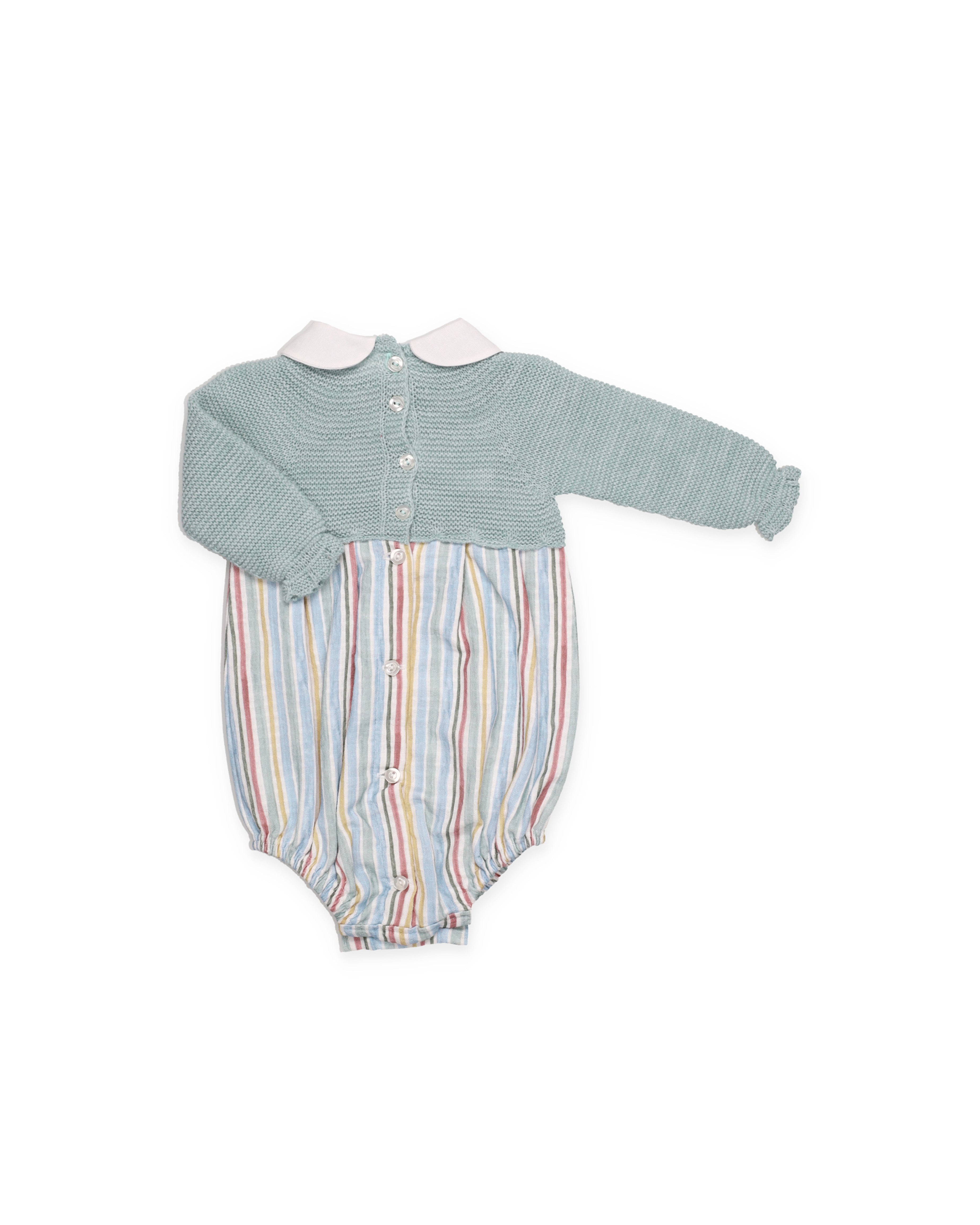 Tuta in maglia a righe