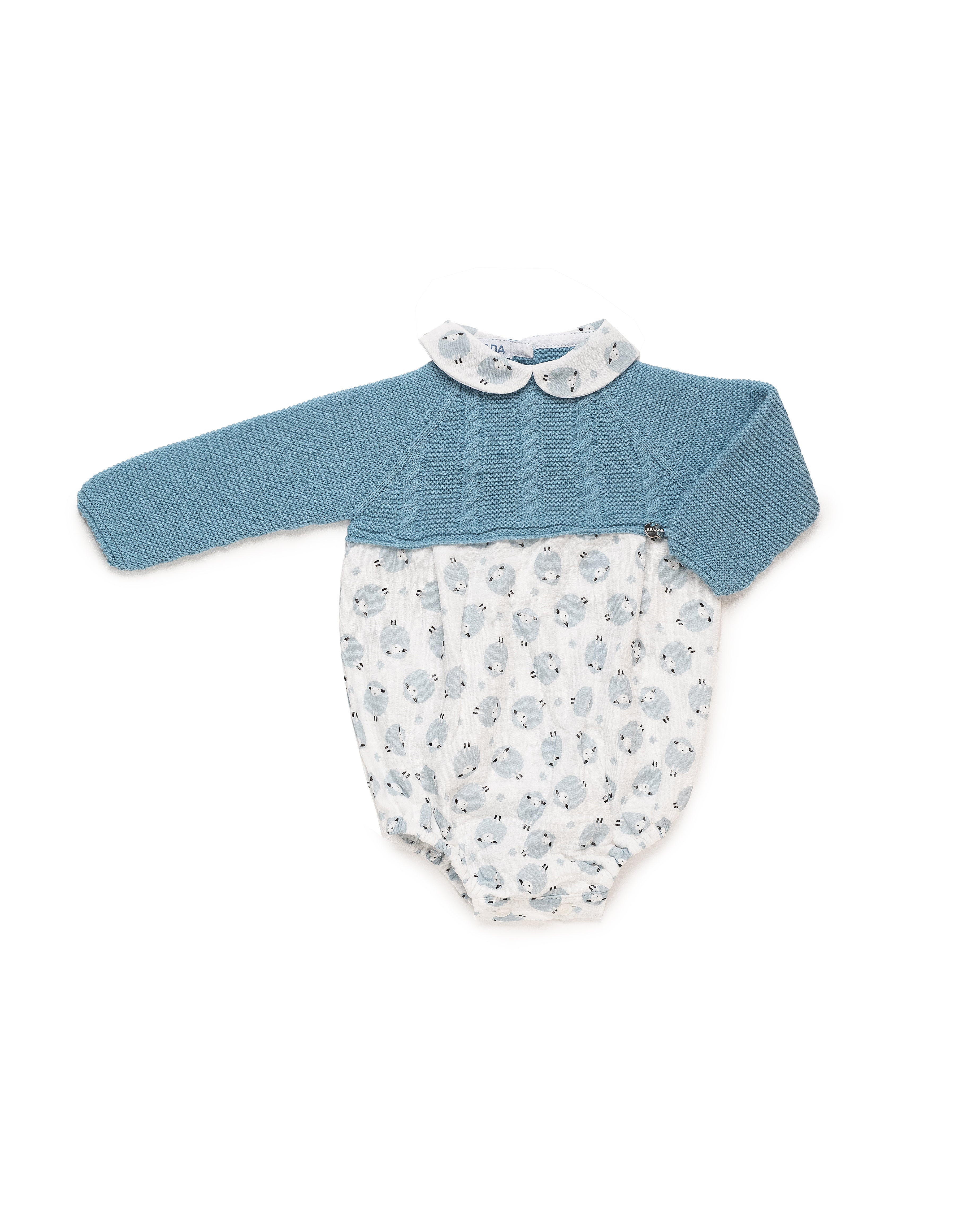 Tutina in maglia intrecciata a forma di pecora