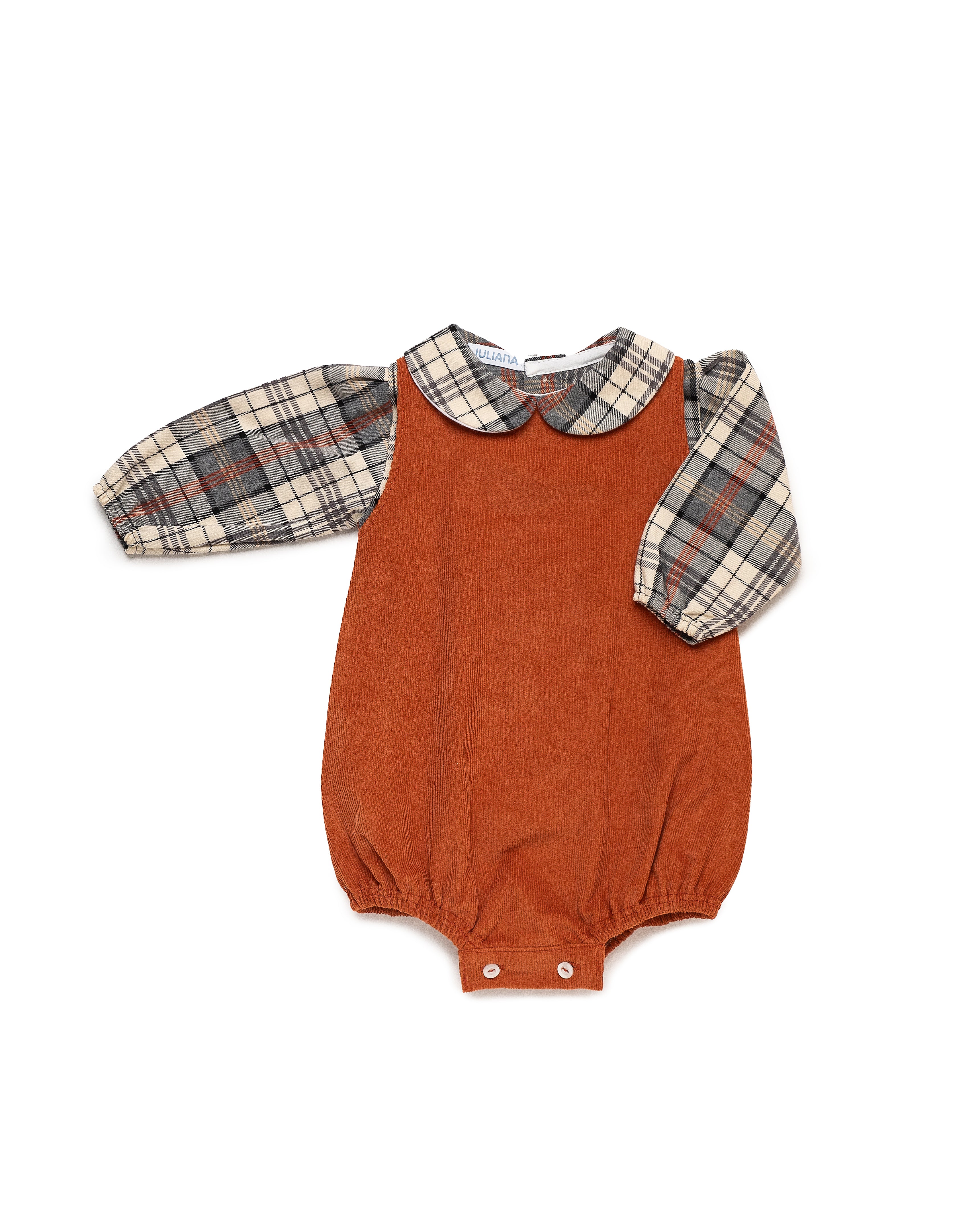 Tuta in velluto a coste con camicia