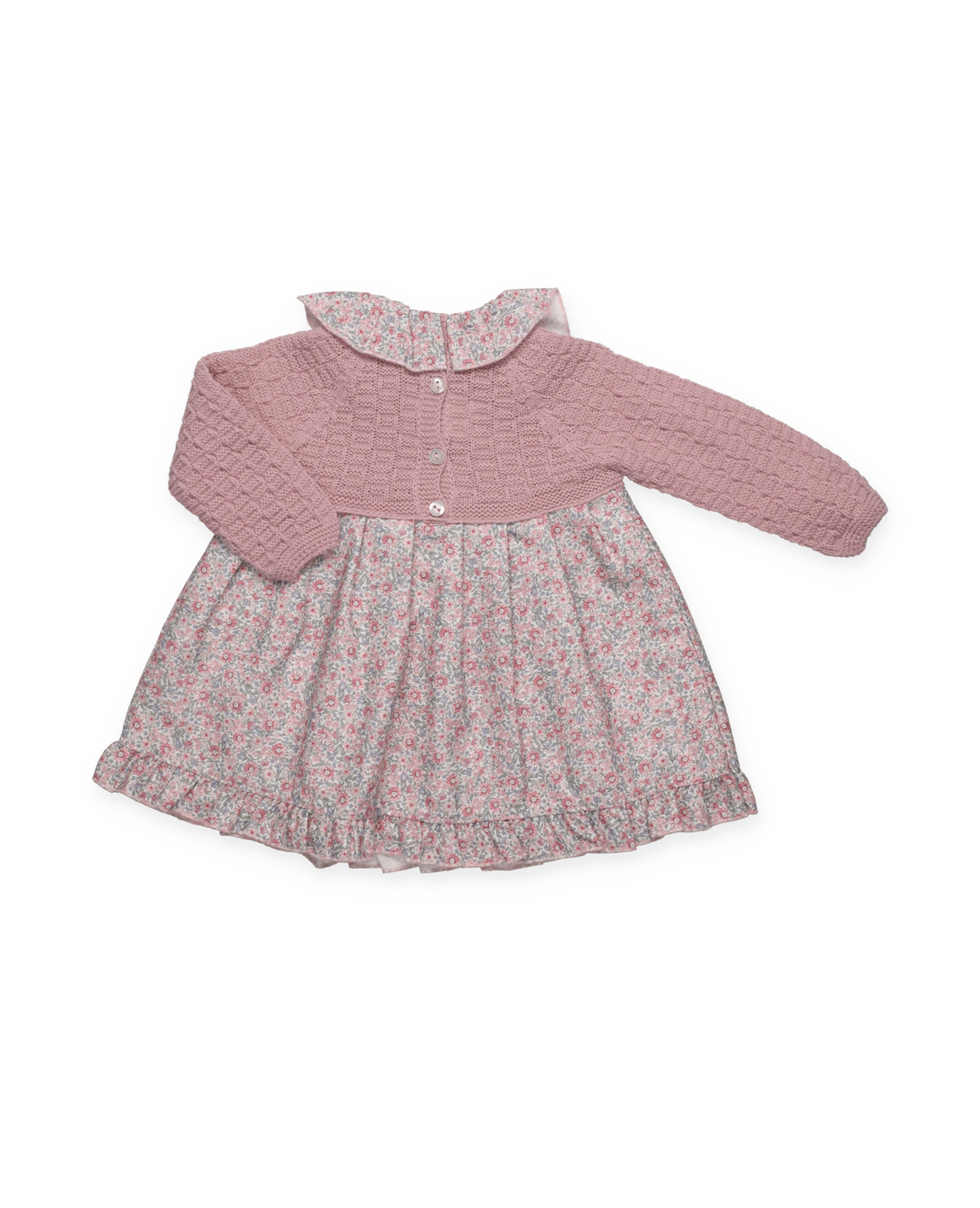 ABITO IN MAGLIA A QUADRI E FIORI