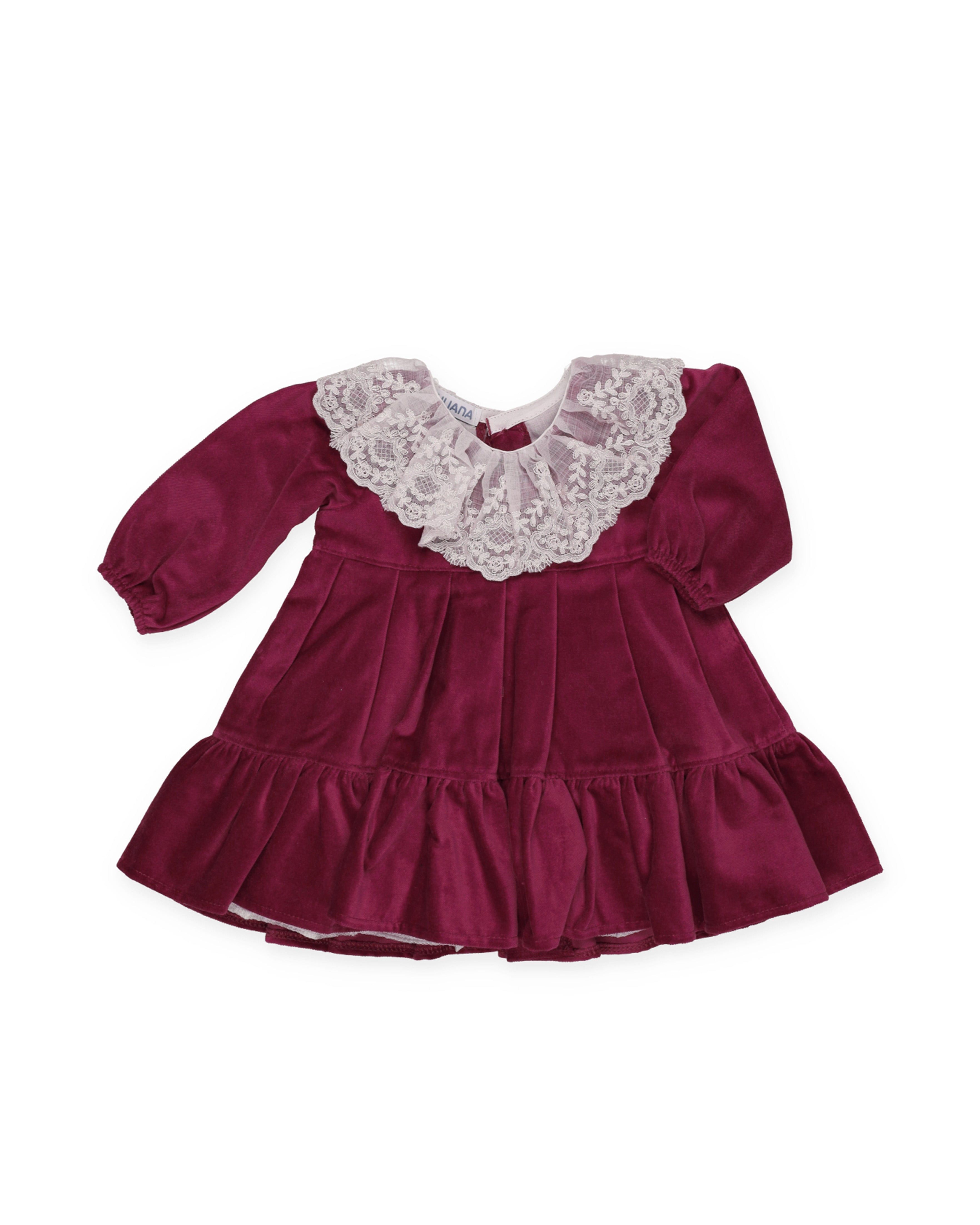 ABITO IN VELLUTO CON 2 VOLANT