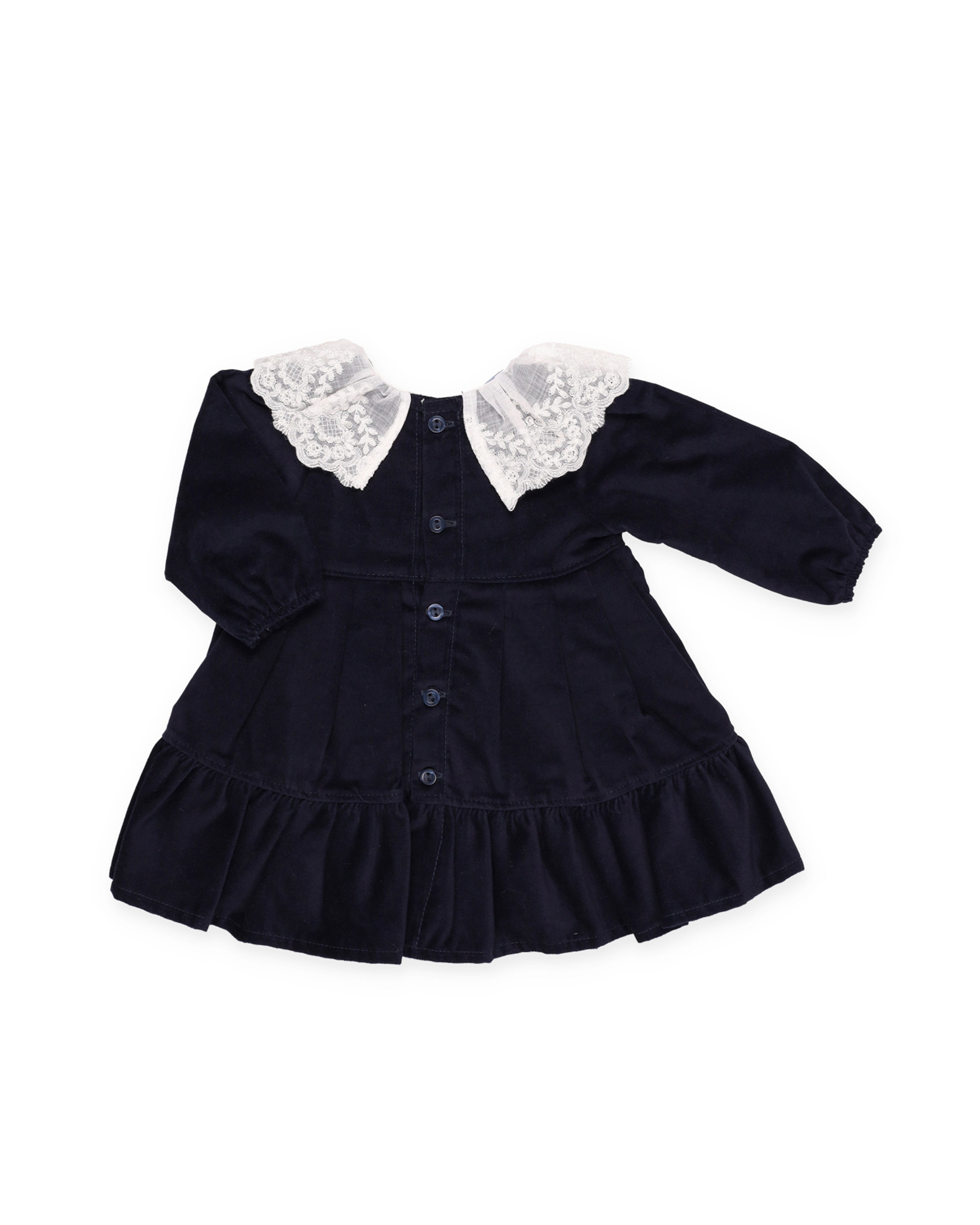 ABITO IN VELLUTO CON 2 VOLANT