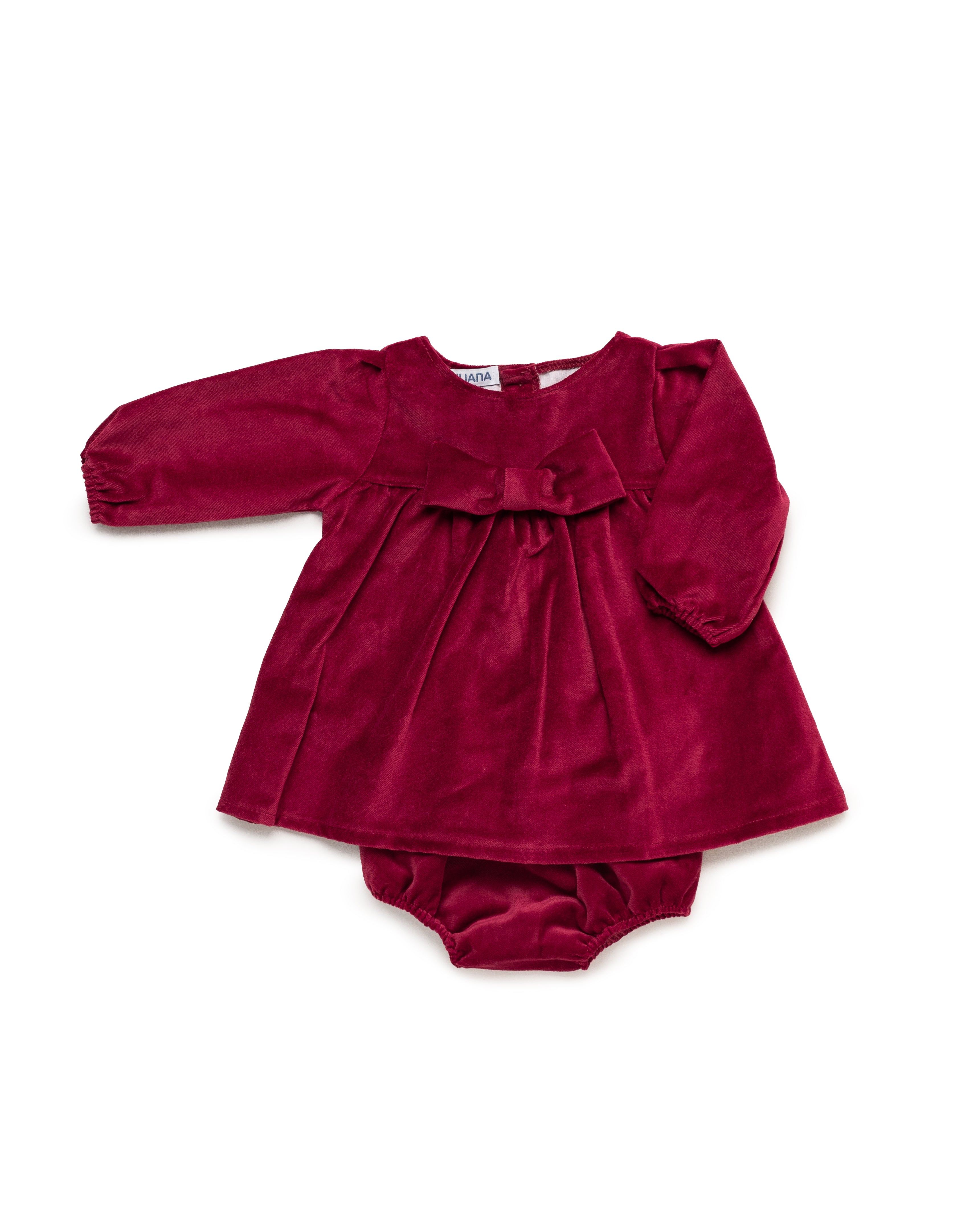 Abito con fiocco in velluto