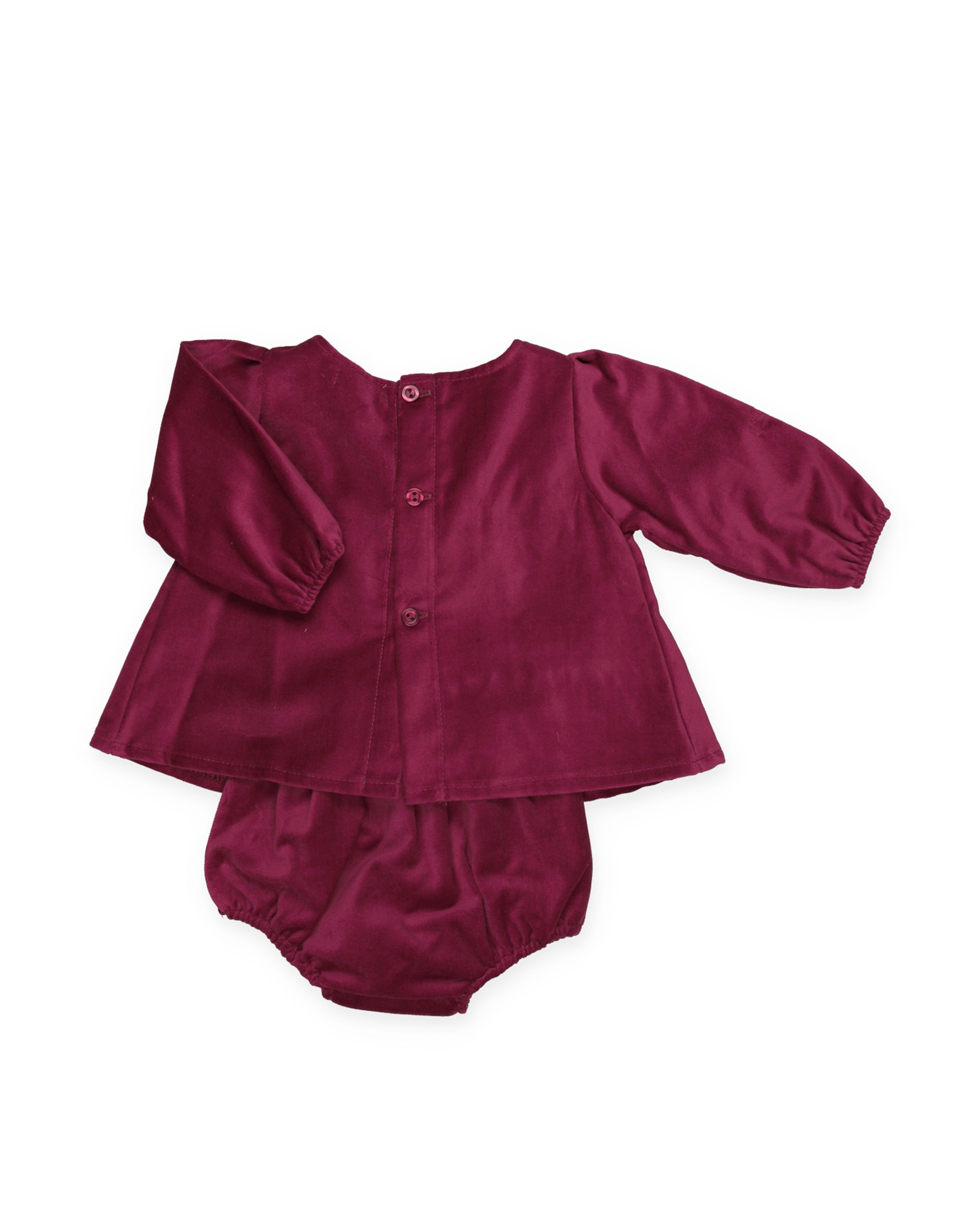 Abito con fiocco in velluto