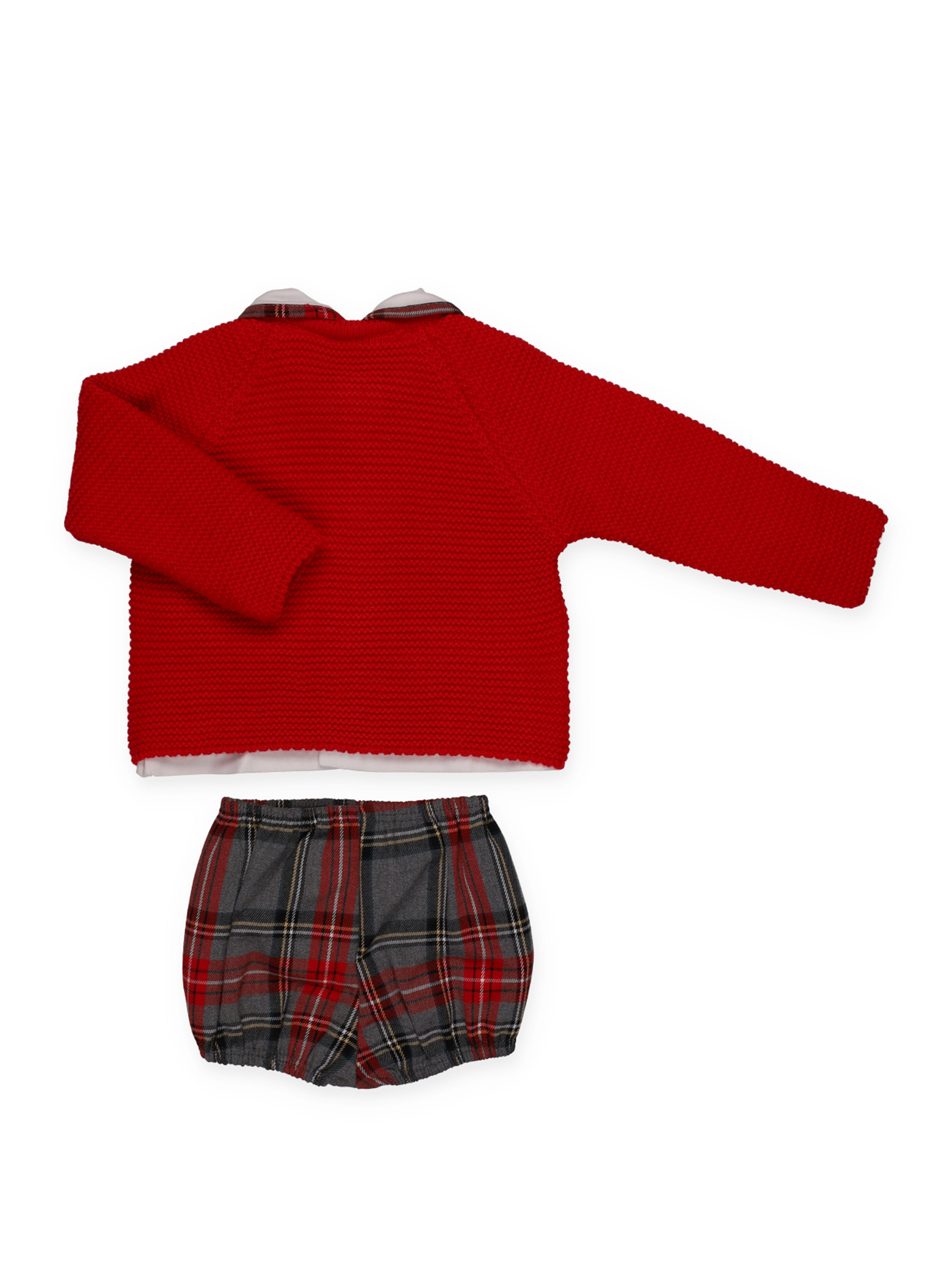 Completo giacca scozzese a due tasche per bambini