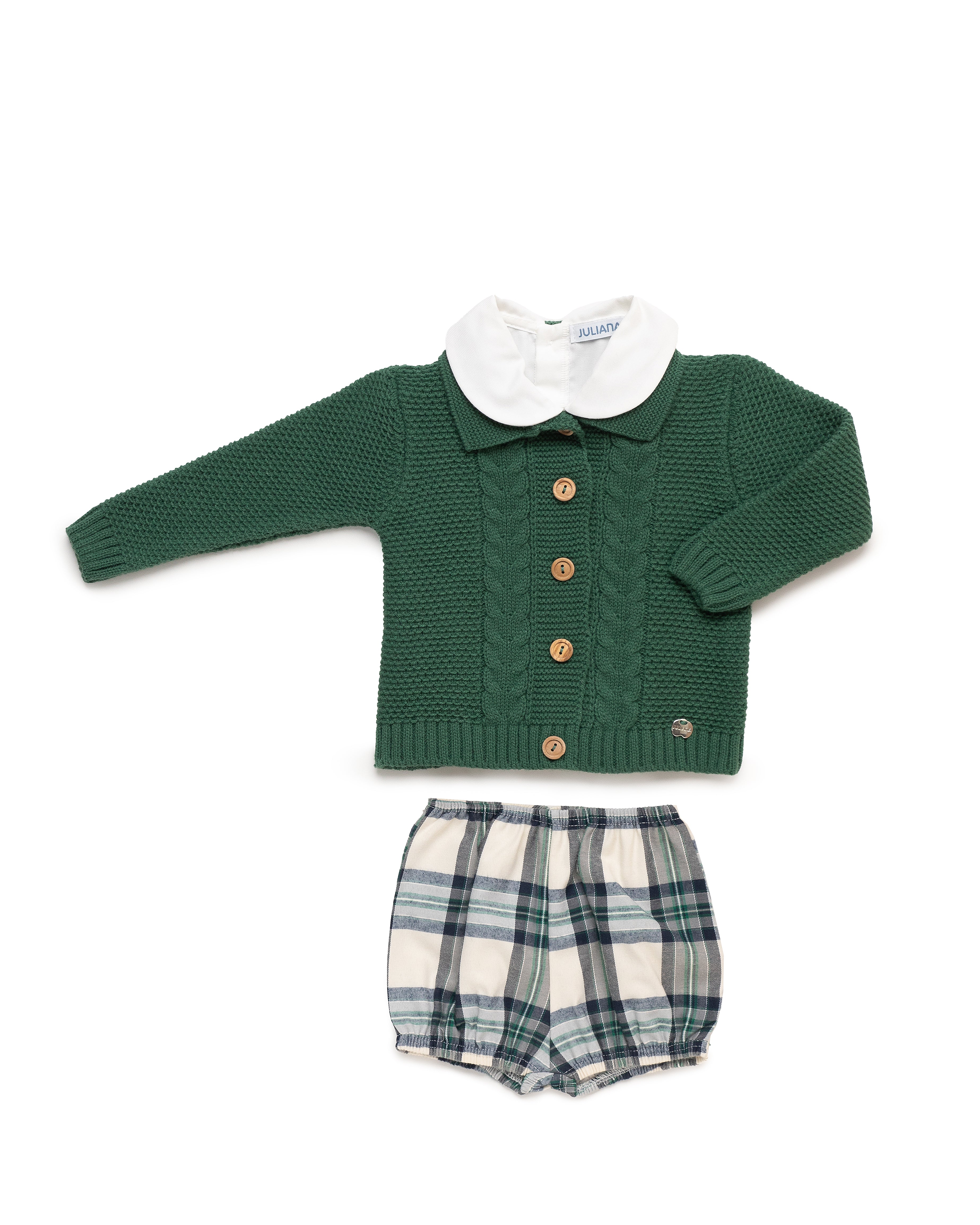 CONJUNTO CHAQUETA CUADROS 2 TRENZAS