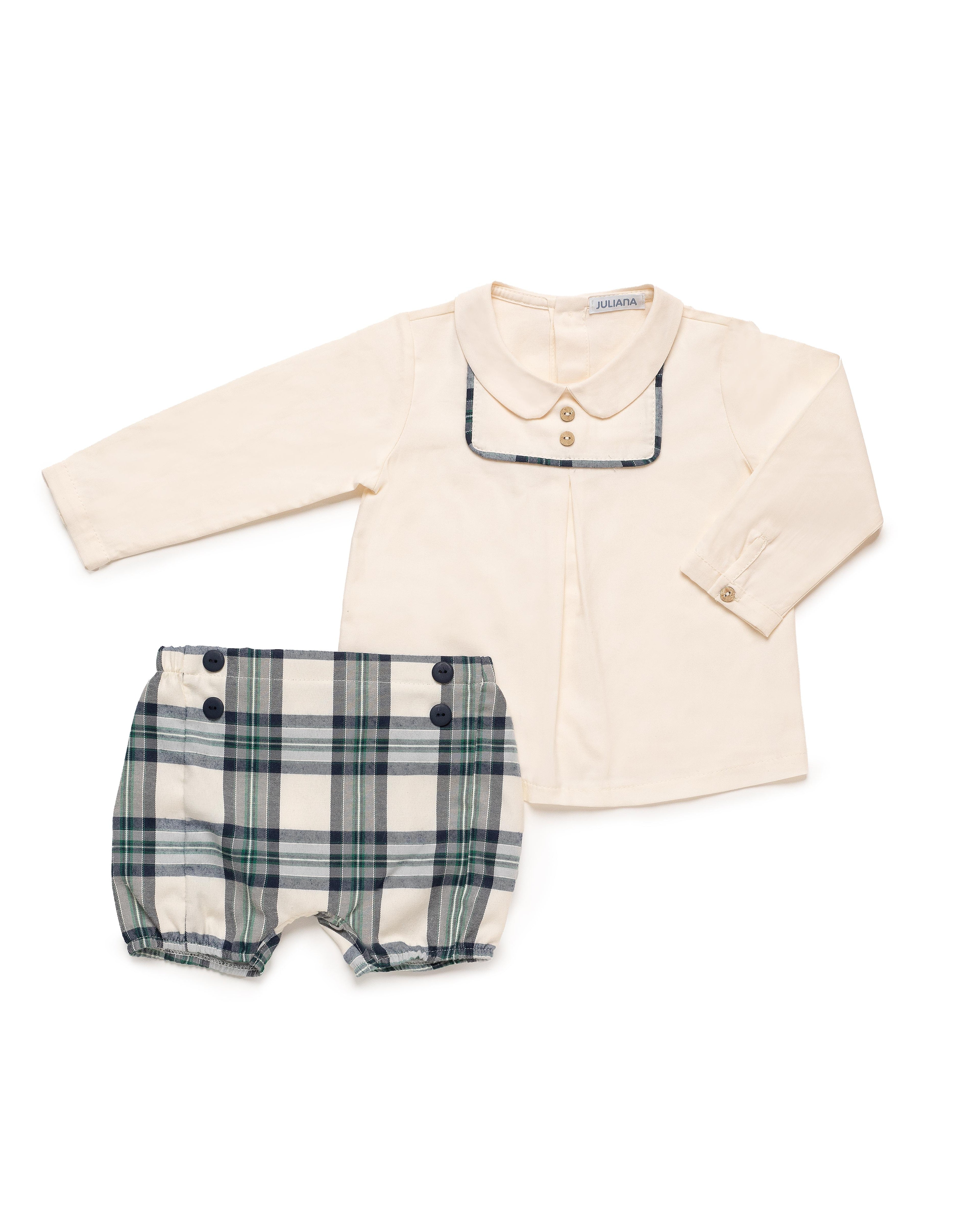 SET CAMICIA E PANTALONI A QUADRI