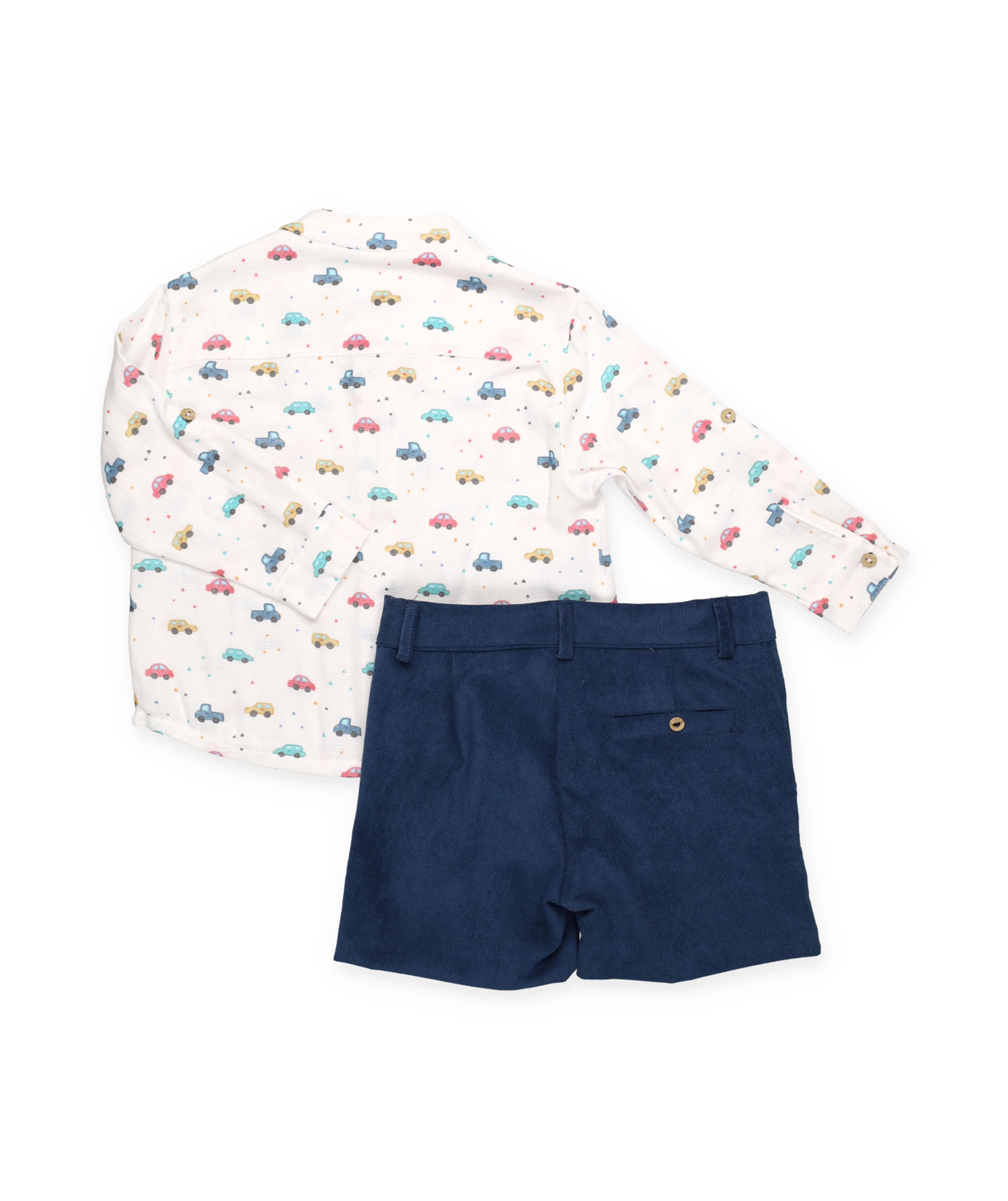 CONJUNTO NIÑO PANTALON CAMISA COCHES