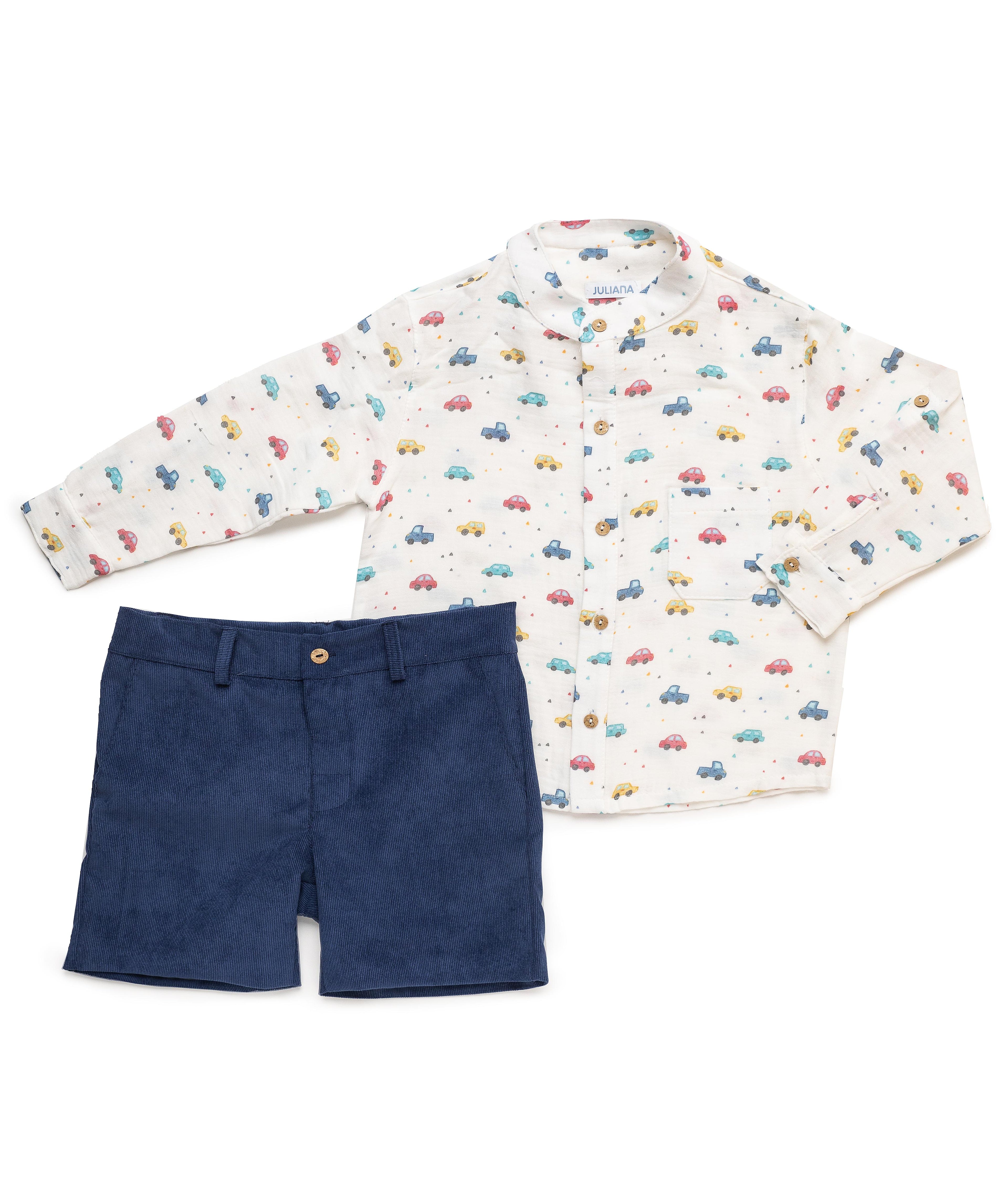 SET PANTALONI E CAMICIA CARS PER BAMBINO