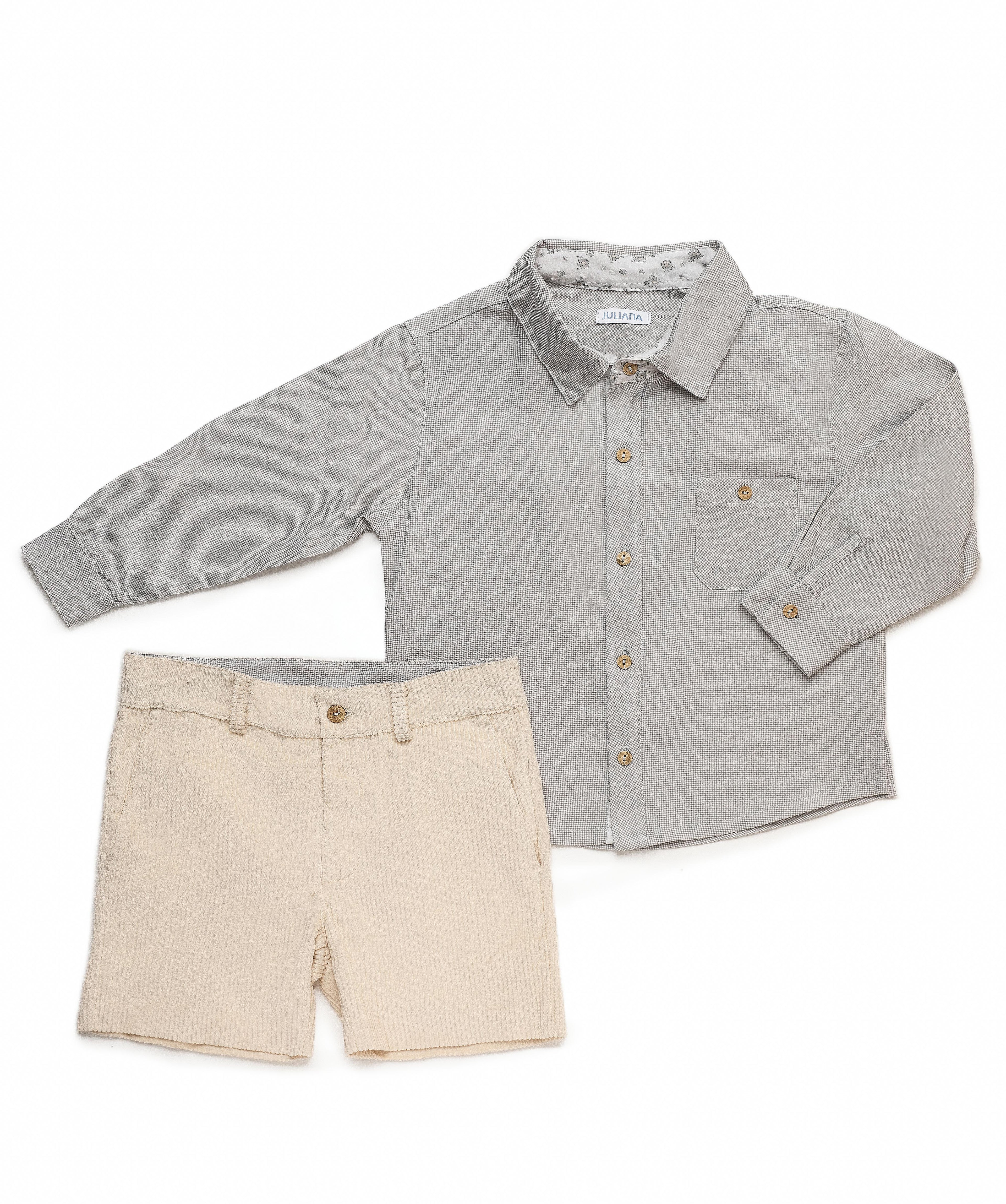 CONJUNTO NIÑO VICHY PANTALON CORTO