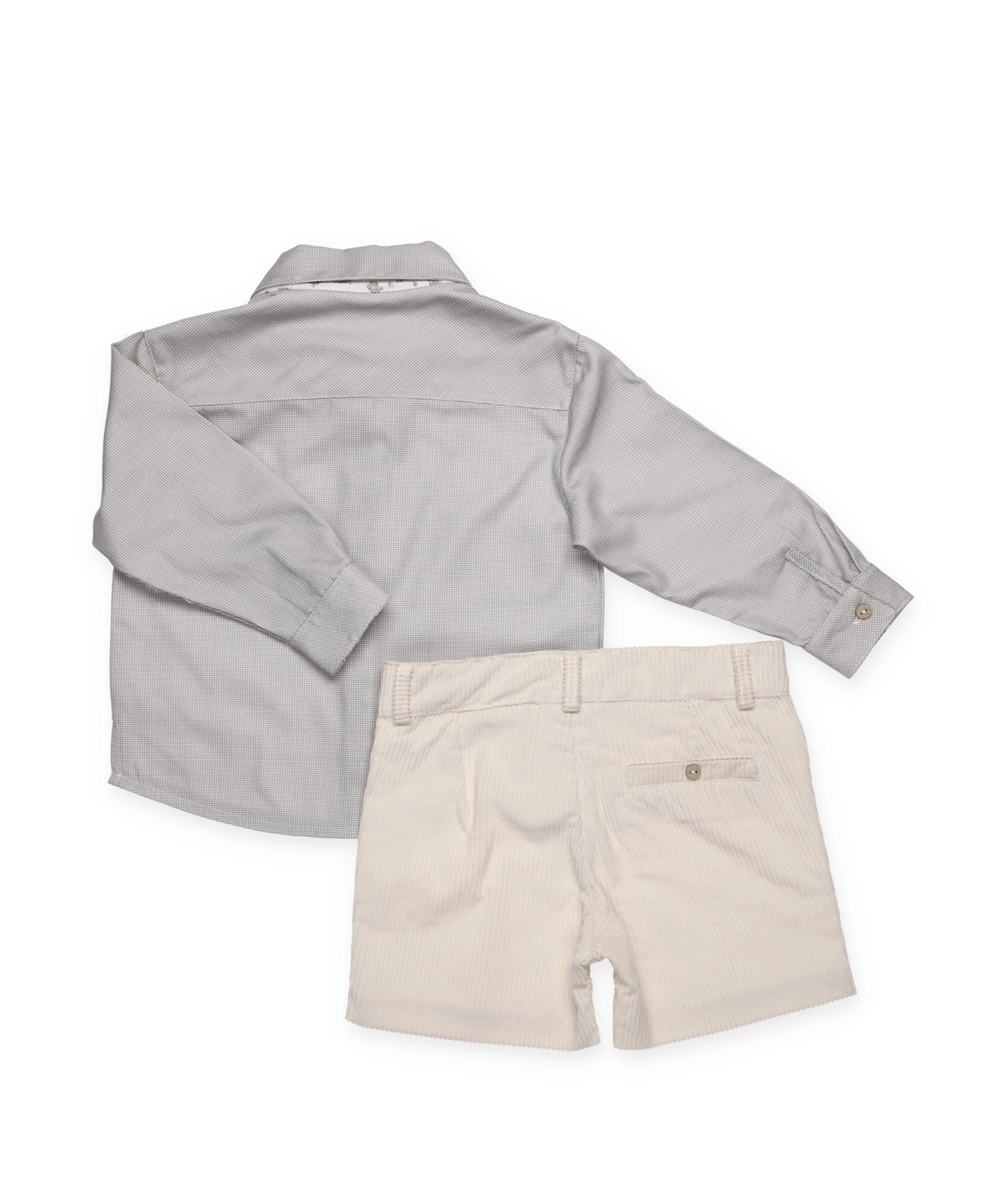 SET DI PANTALONCINI A QUADRETTI PER BAMBINO