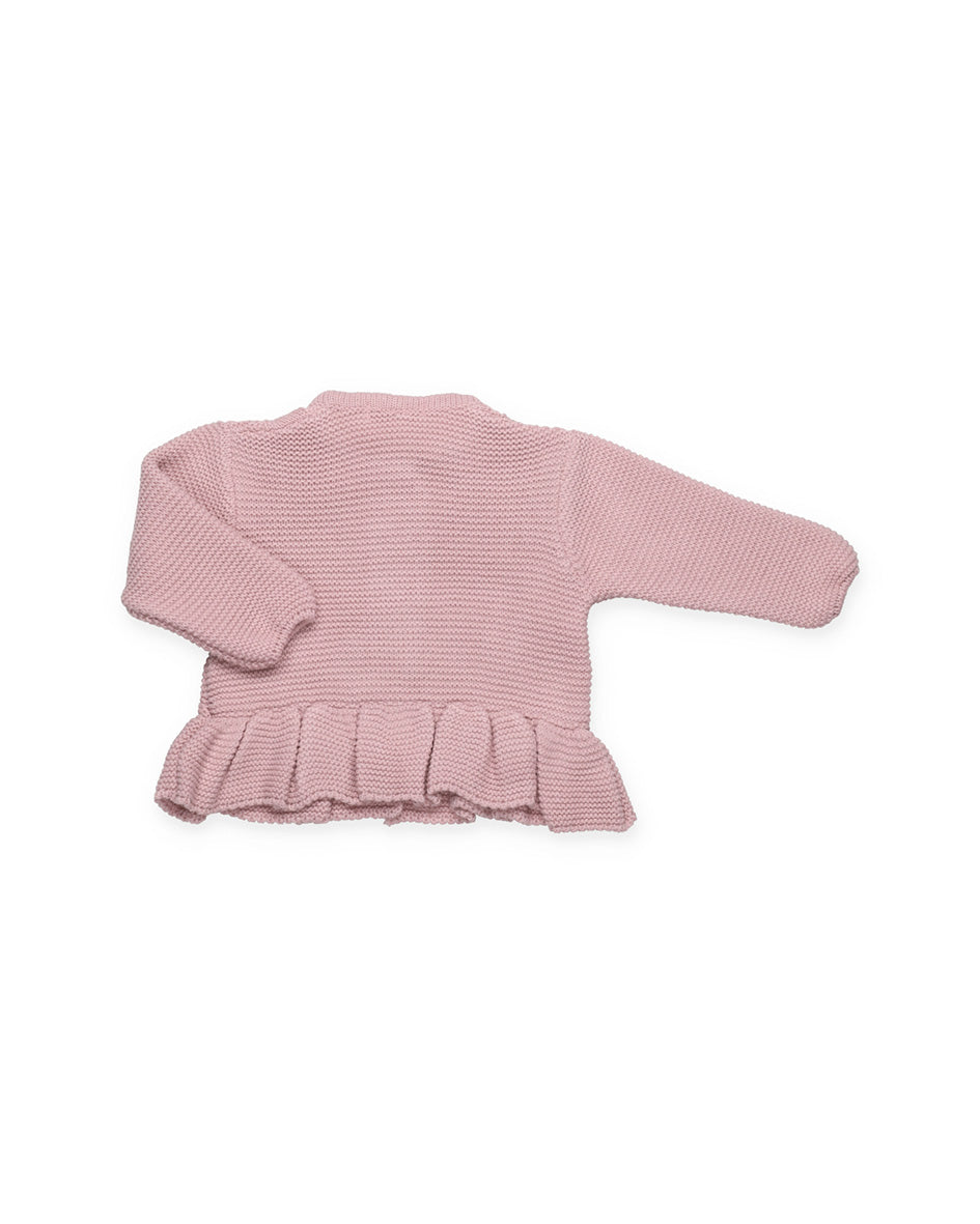 CHAQUETA LARGA 2 TRENZAS VOLANTE