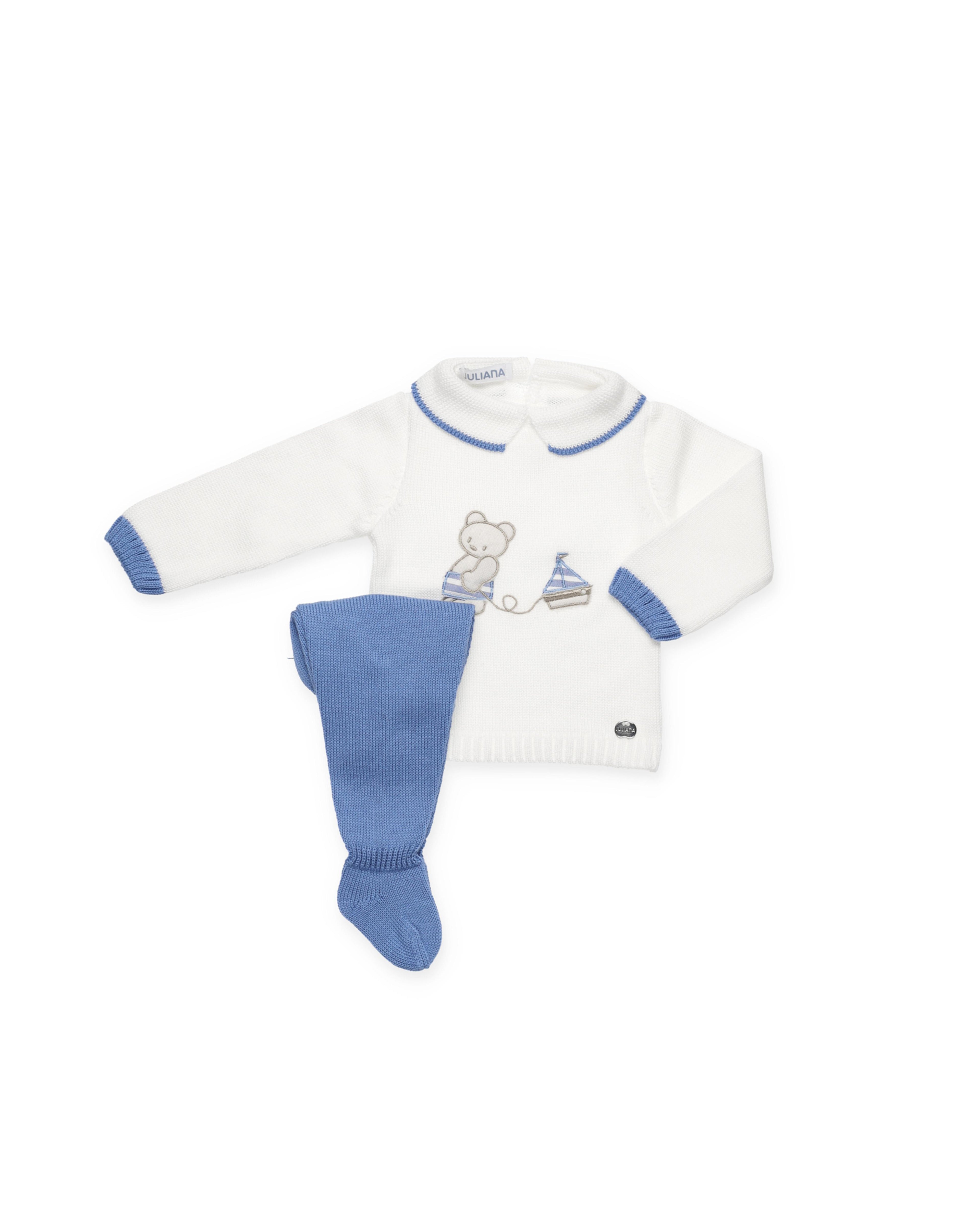 CONJUNTO 2.P LISO BORDADO OSO