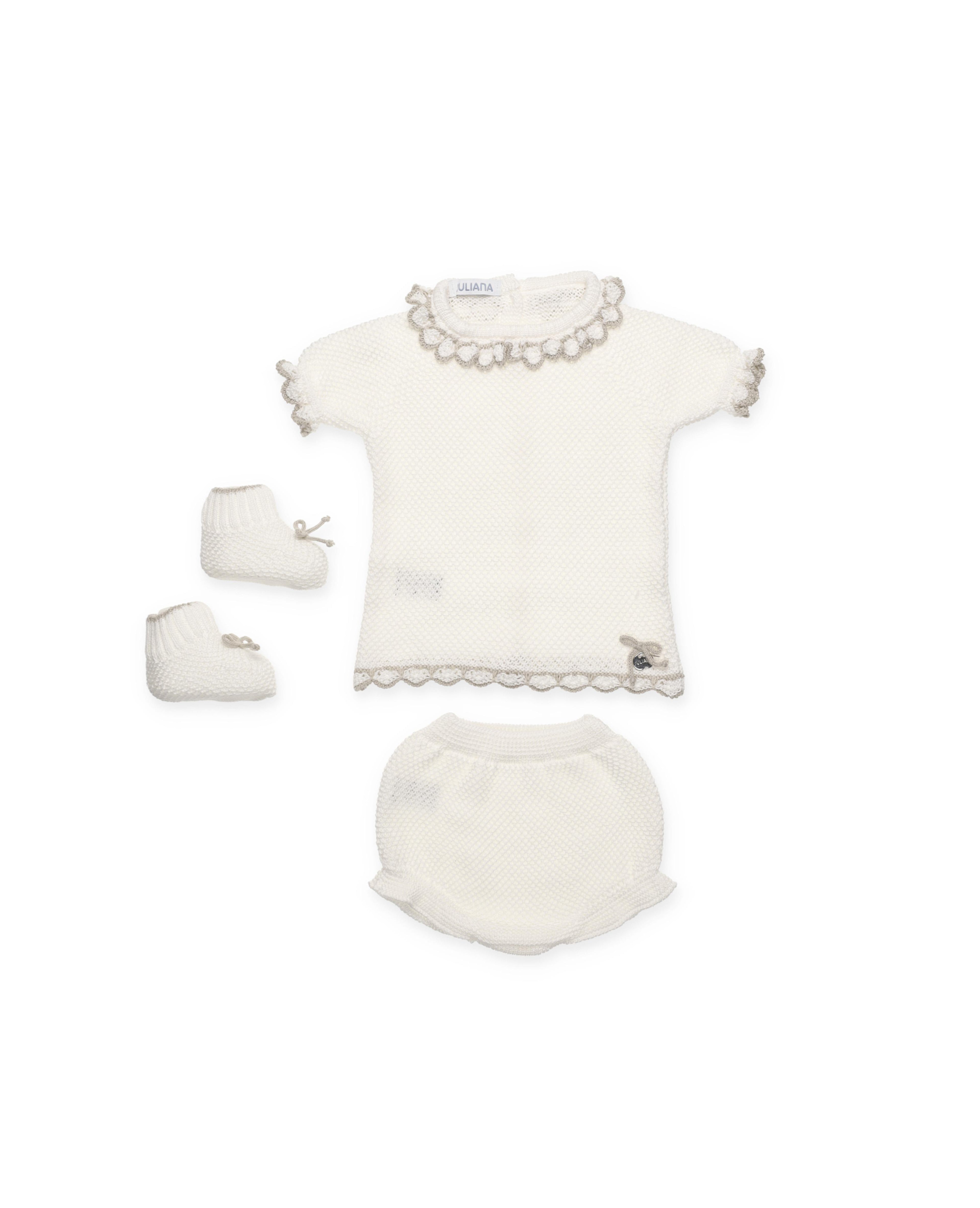 CONJUNTO BRAGA PUNTO ONDAS COMBINADAS BOTAS