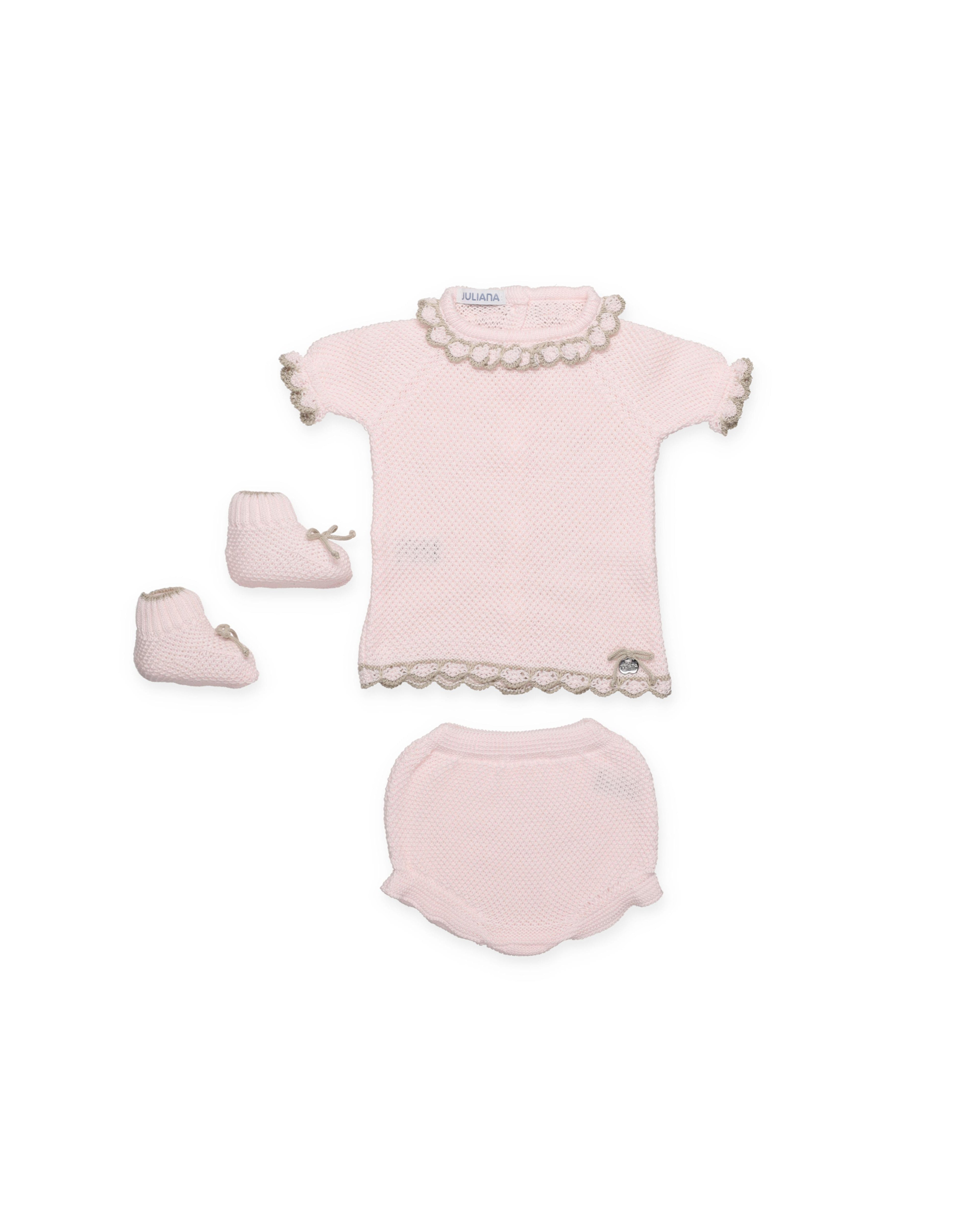 CONJUNTO BRAGA PUNTO ONDAS COMBINADAS BOTAS