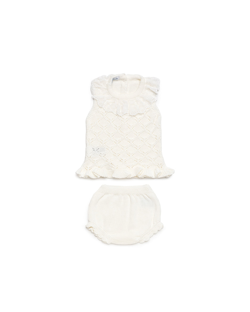 CONJUNTO BRAGA PUNTO ROMBOS CALADOS