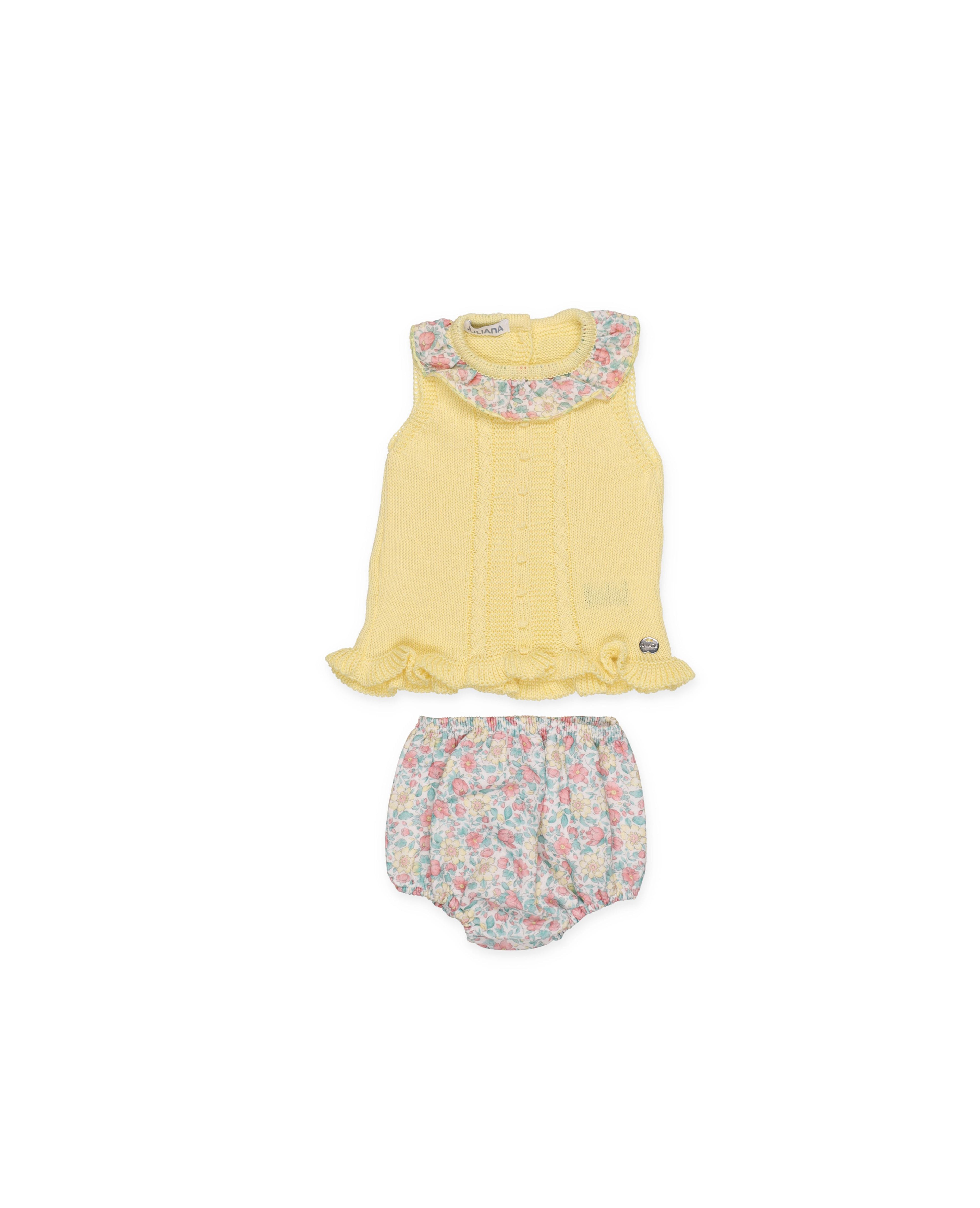 CONJUNTO BRAGA TELA FLORES