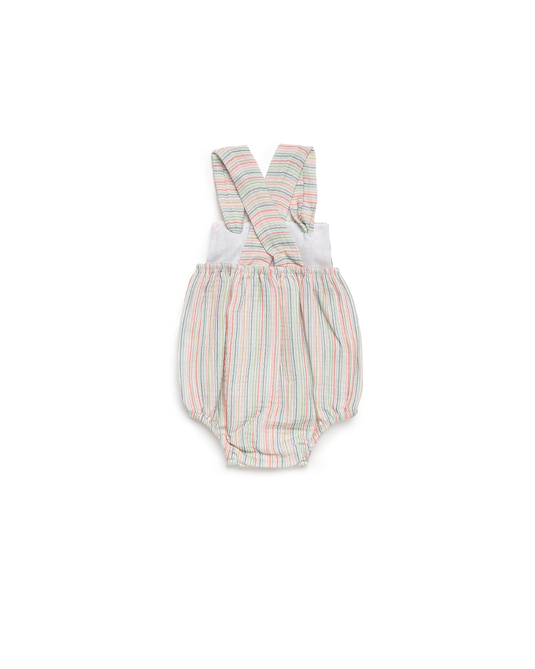 STRIPED BABY OVERALL WITH KNOT DETAILS 