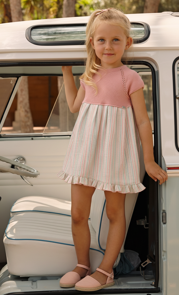 VESTIDO CUERPO DE PUNTO RAYAS FINAS