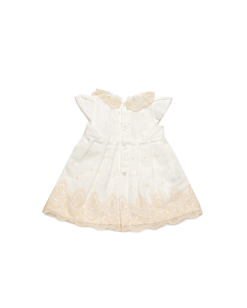 DRESS WITH WAIST SEAM AND LACE DETAILS 