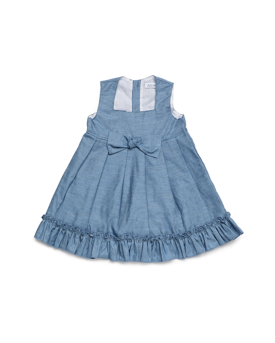 DRESS WITH WAIST SEAM IN DENIM FABRIC 