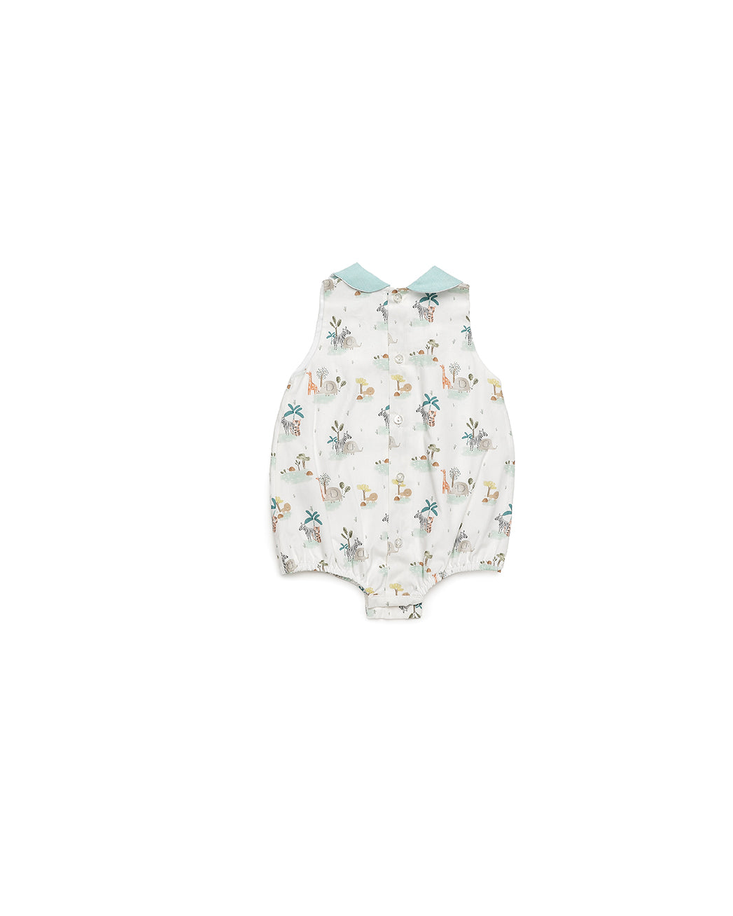 ONE-PIECE ROMPER WITH SAFARI PRINT FABRIC 