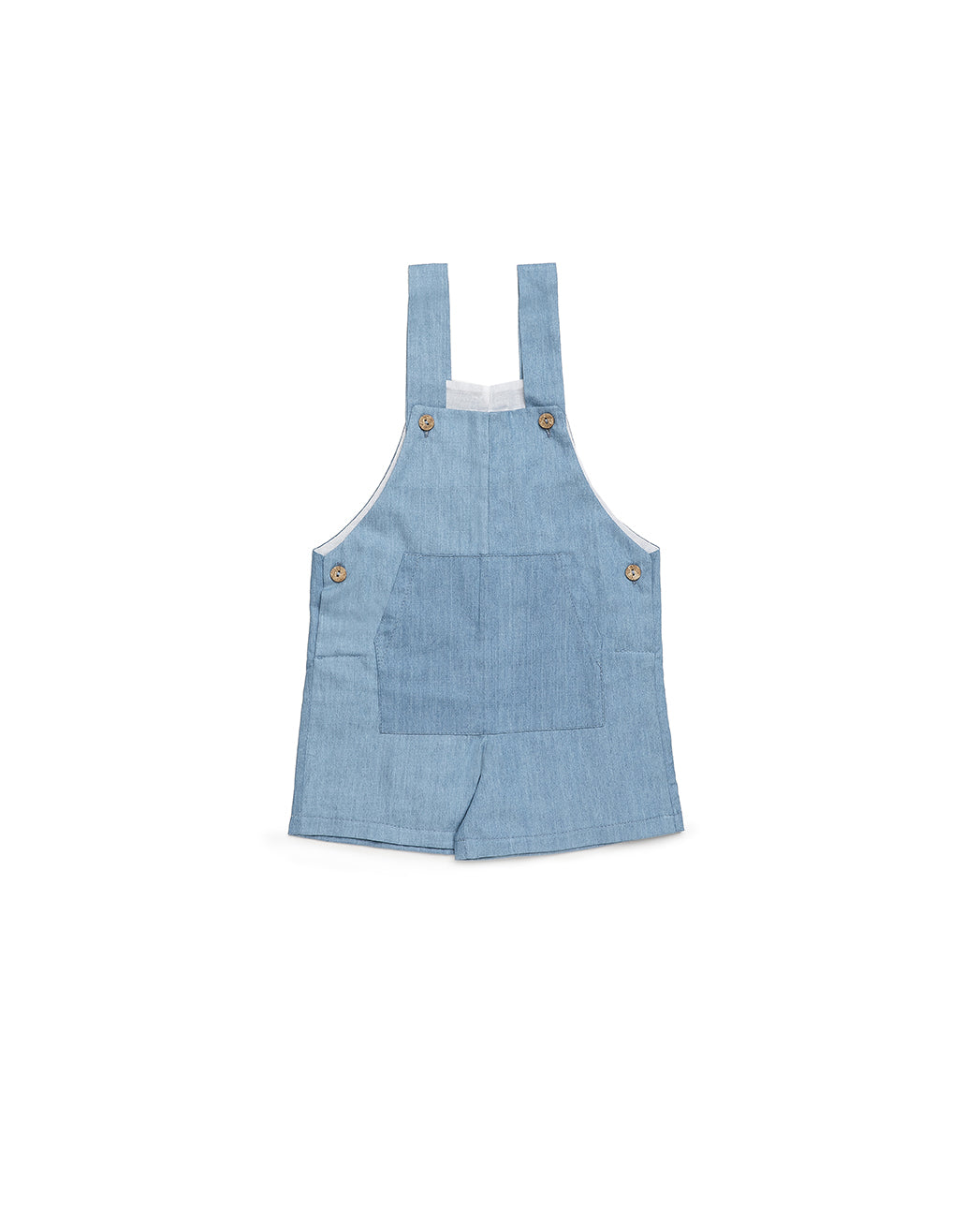 DENIM DUNGAREES WITH FRONT POCKET 