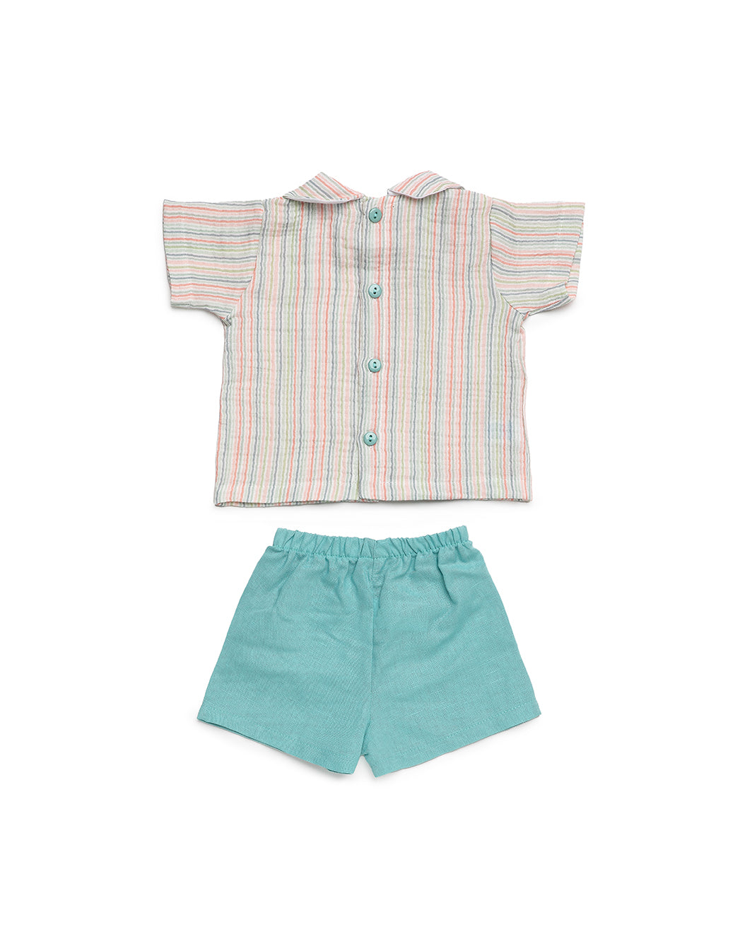 BOY'S STRIPED SHORT-SLEEVE SHIRT SET 
