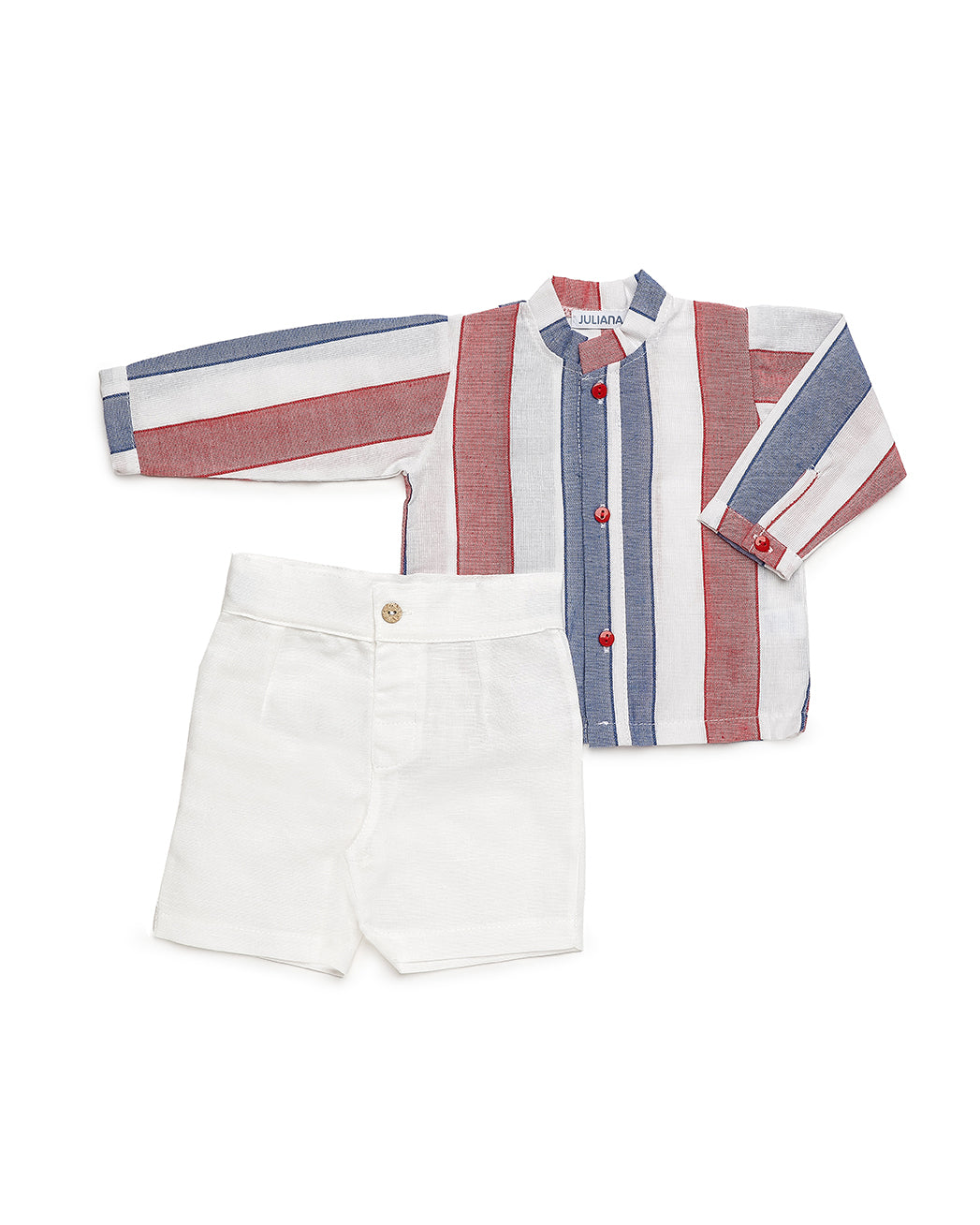 BOY'S STRIPED LONG-SLEEVE SHIRT SET