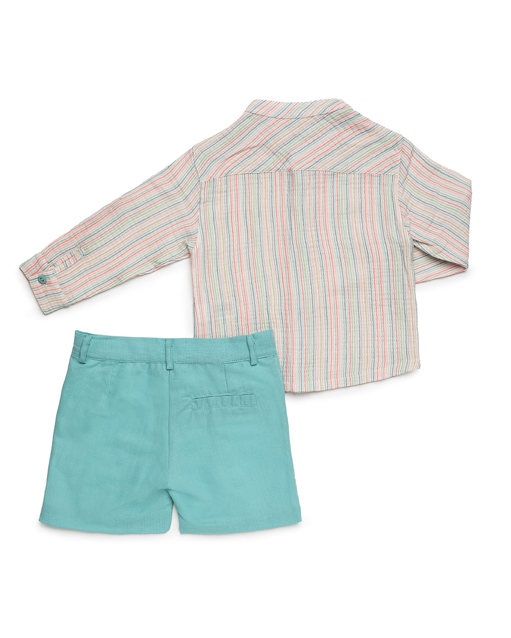 BOY'S STRIPED LONG-SLEEVE SHIRT SET 