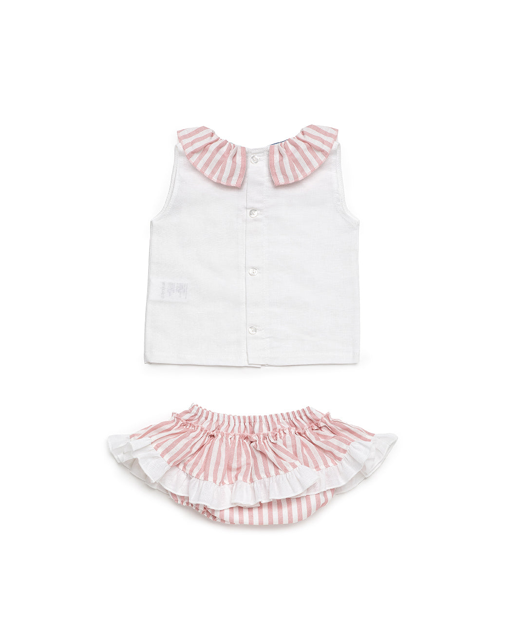 GIRL'S STRIPED SHIRT AND BLOOMER SET