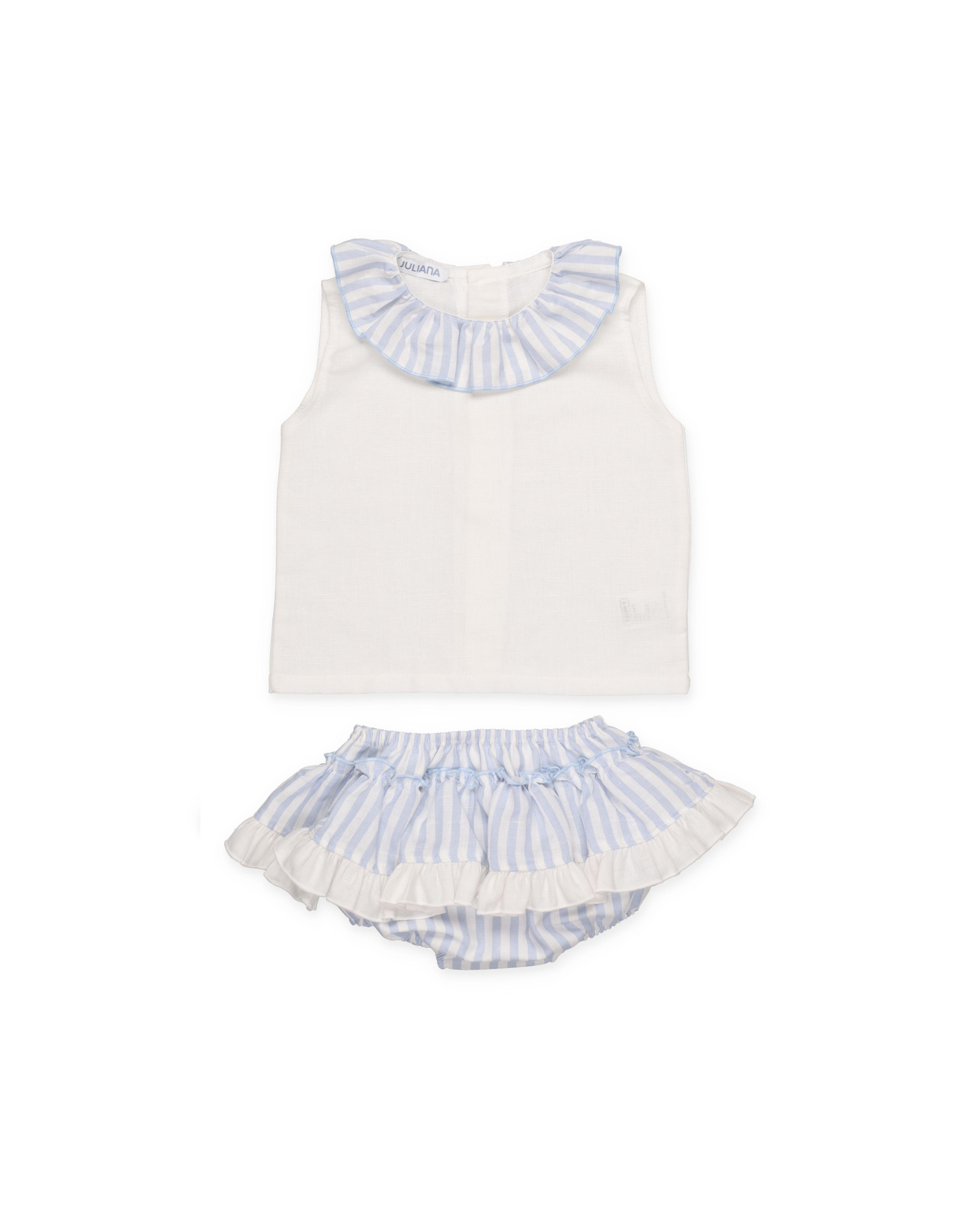 CONJUNTO CAMISA NIÑA RAYADA