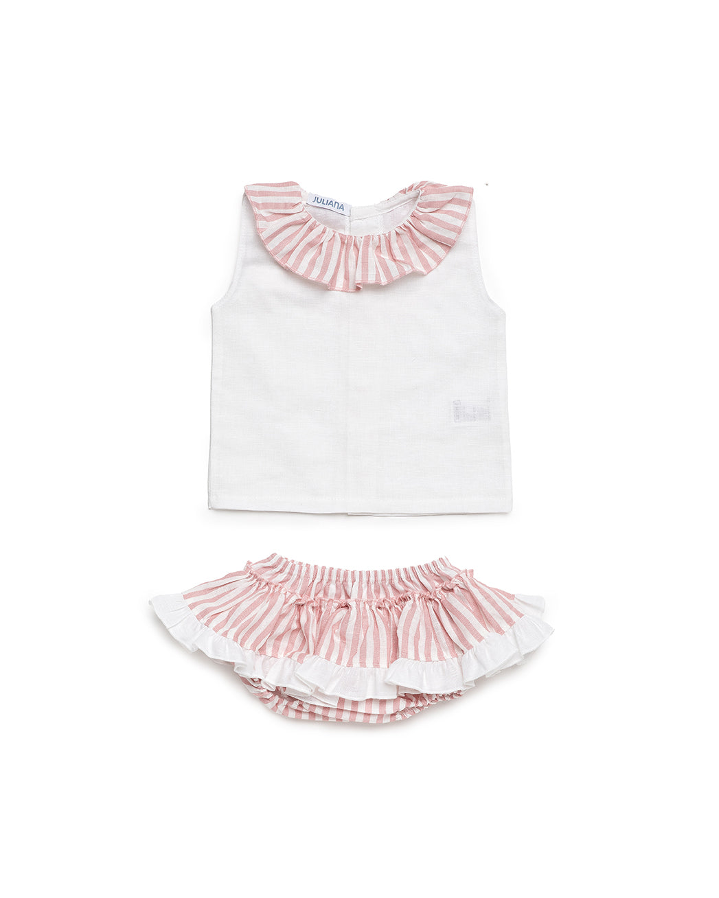 GIRL'S STRIPED SHIRT AND BLOOMER SET