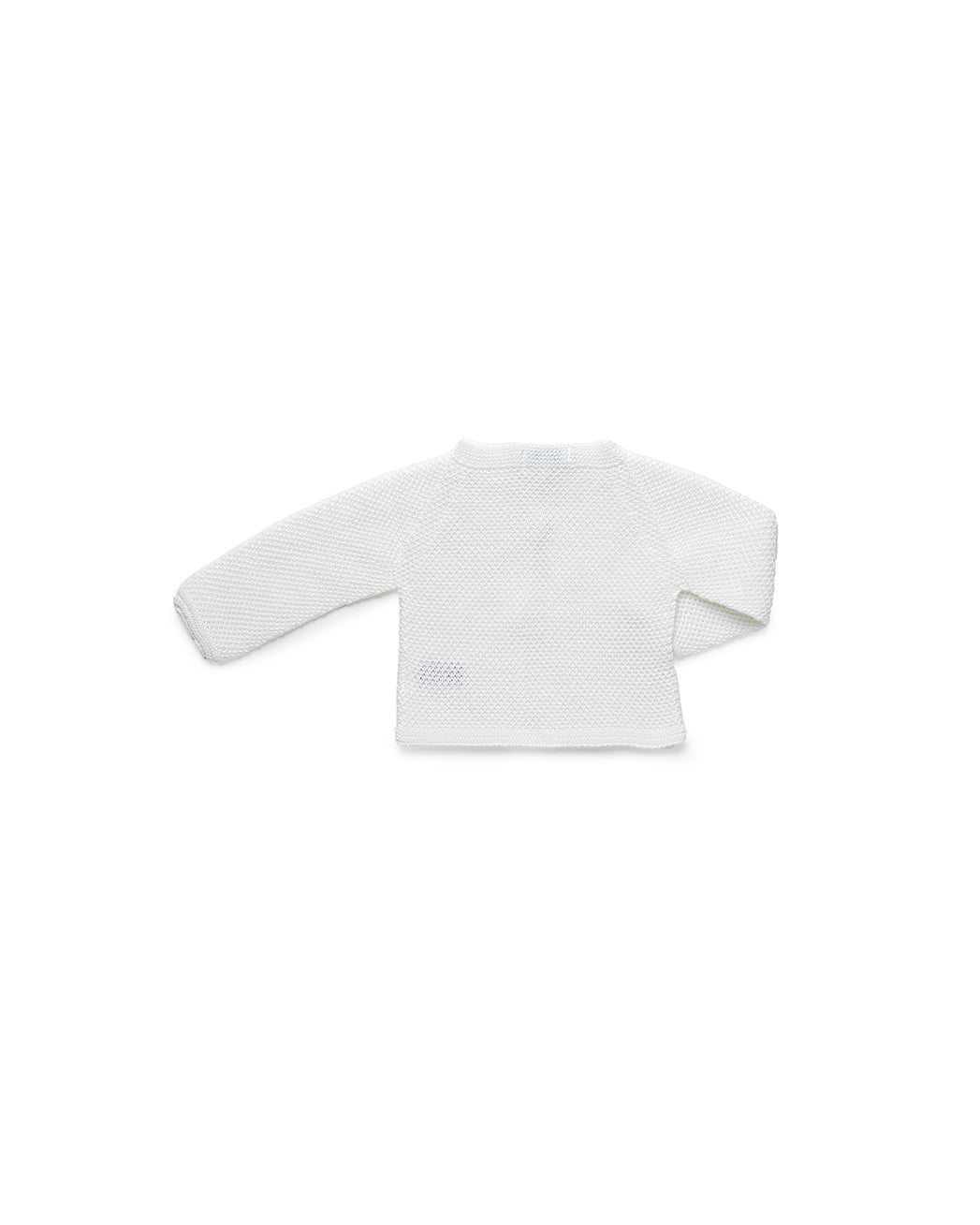 LONG BABY CARDIGAN WITH GATHERED DETAILS