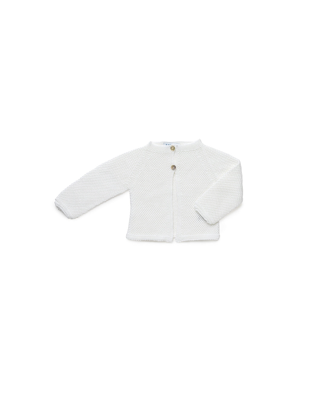 LONG BABY CARDIGAN WITH GATHERED DETAILS