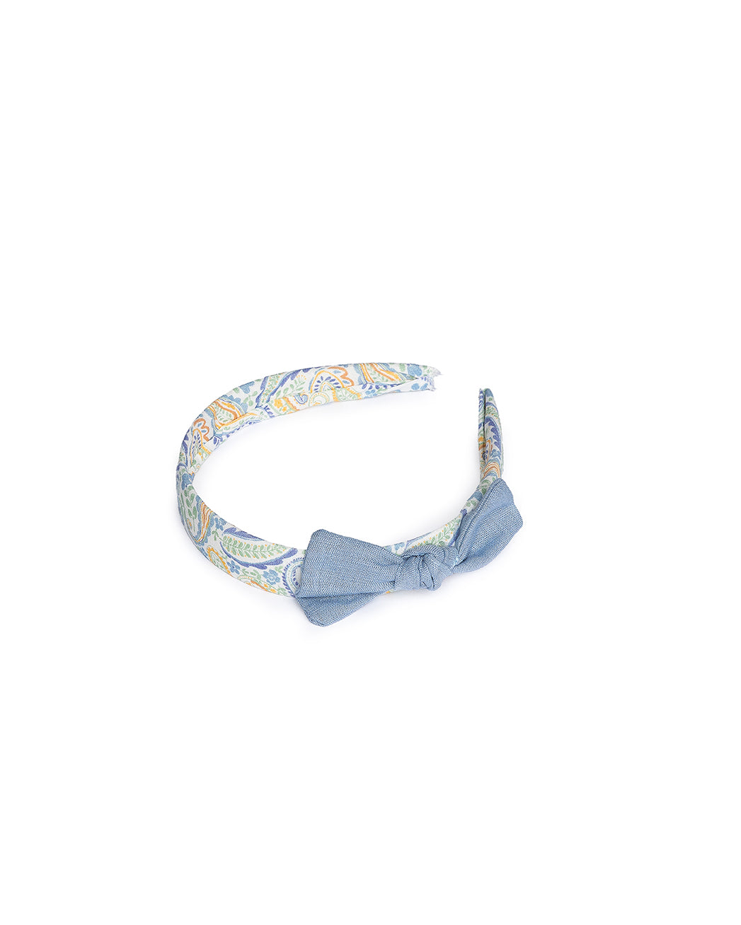 BABY HEADBAND IN PAISLEY PRINT WITH BOW 